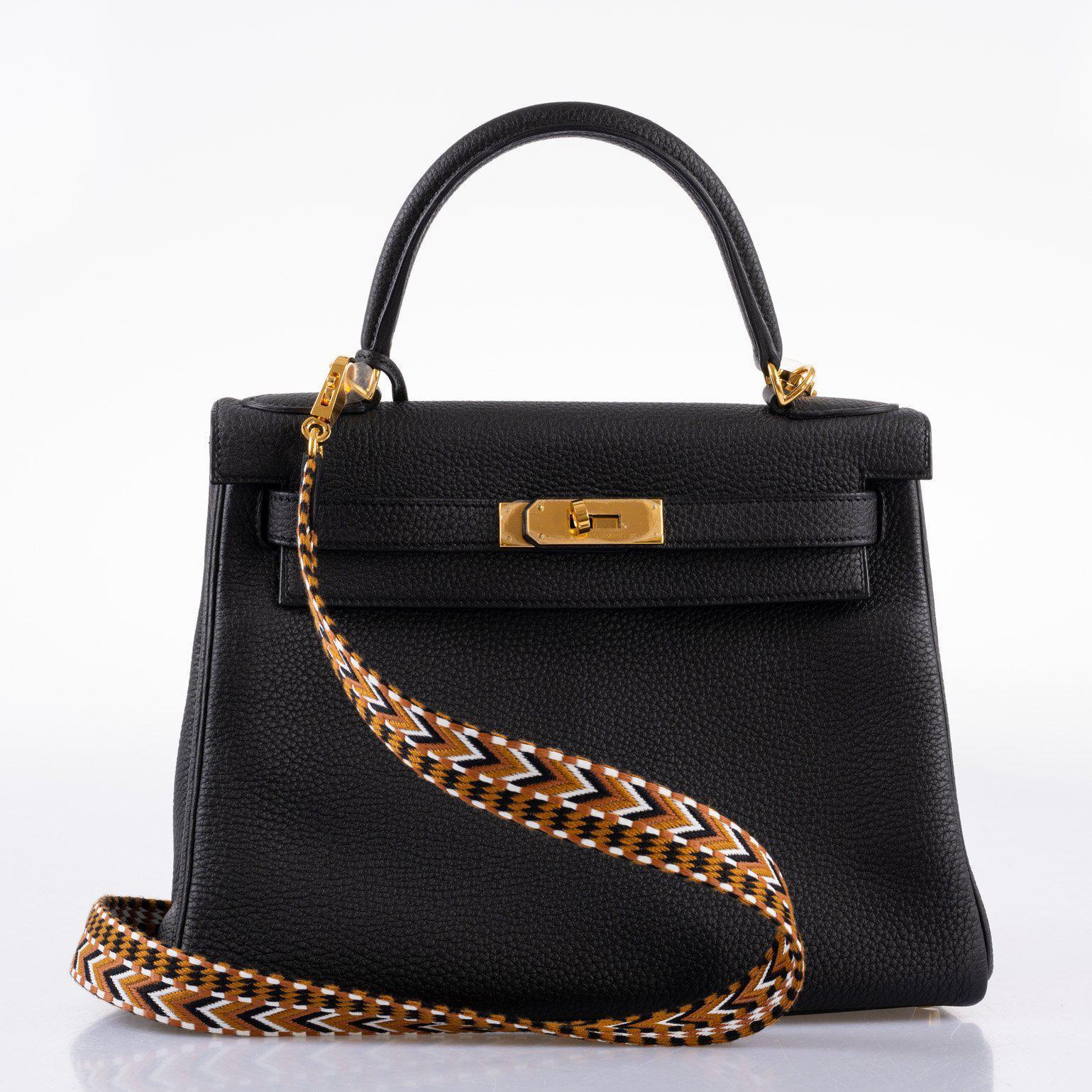Hermès Kelly 28 Retourne Black Togo with Gold Hardware