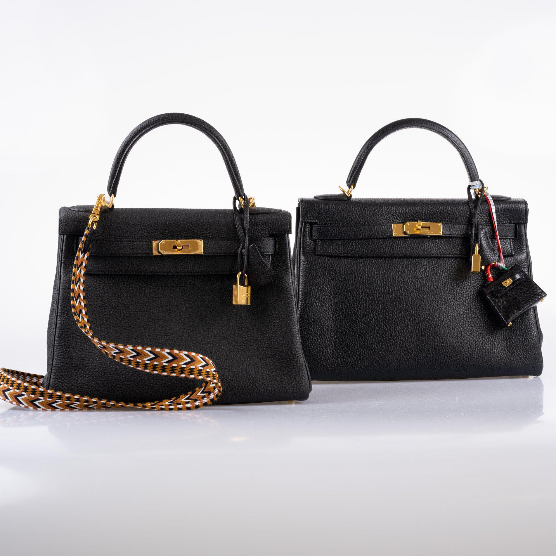 Hermès Kelly 28 Retourne Black Togo with Gold Hardware