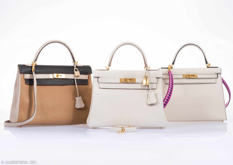 Hermès Kelly 28 Retourne Craie Togo Gold Hardware