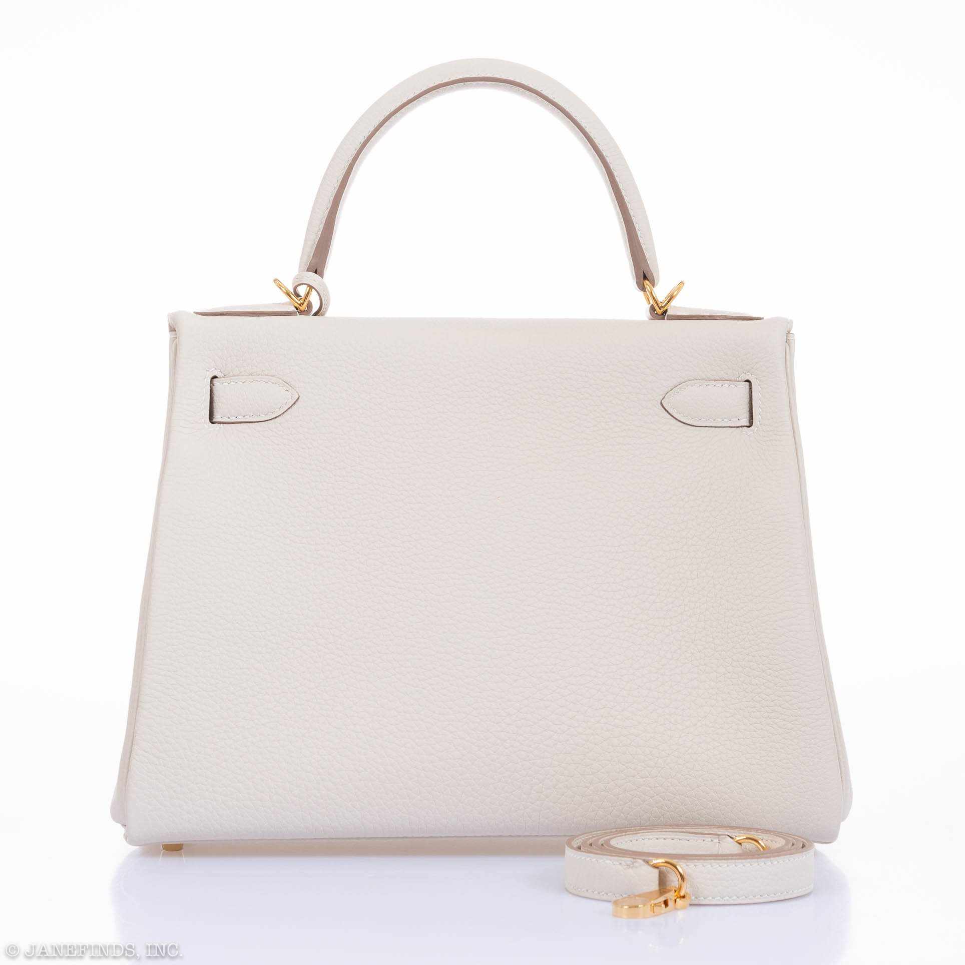 Hermès Kelly 28 Retourne Craie Togo Gold Hardware