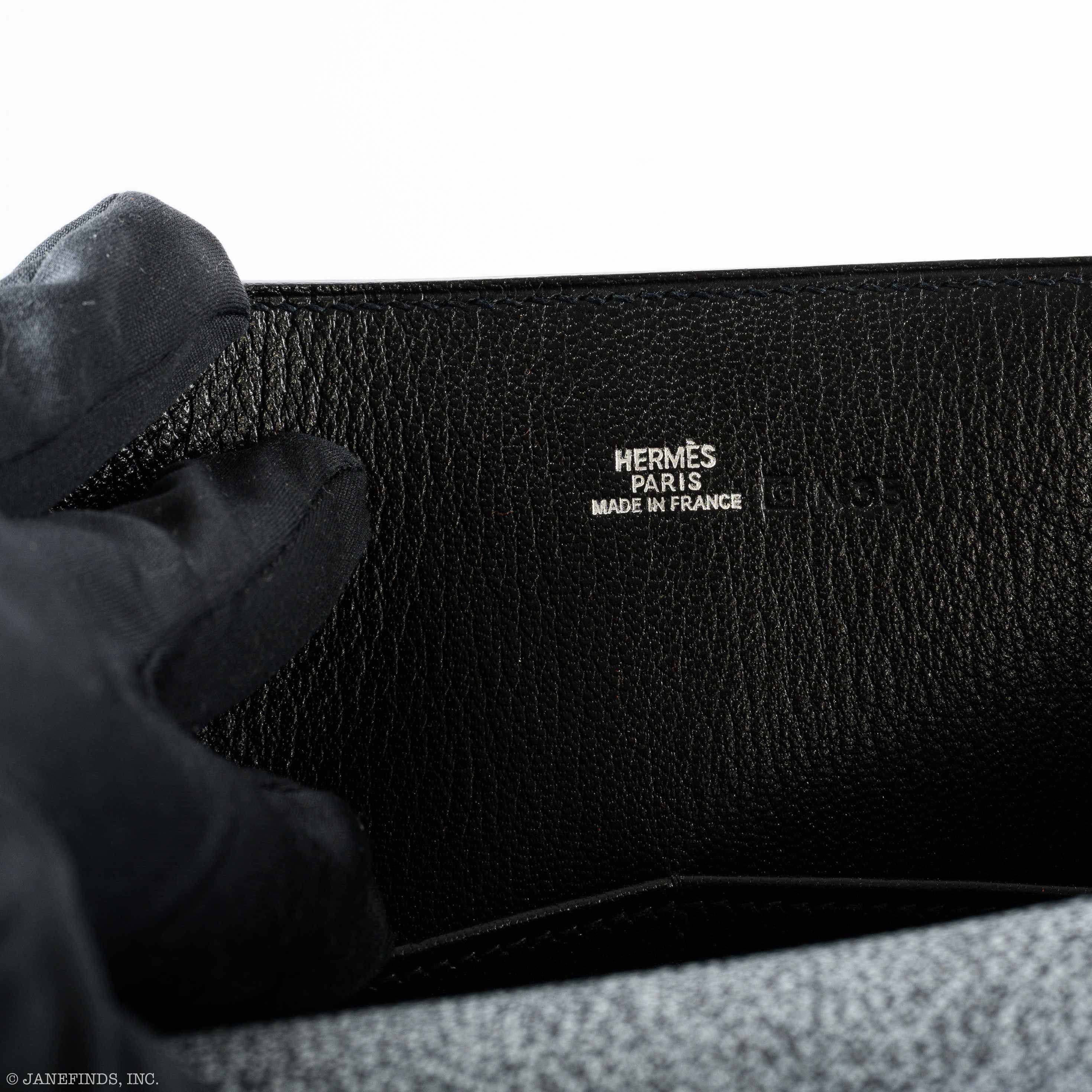 Hermès Kelly 28 Retourne Dalmatian Buffalo Leather Palladium Hardware