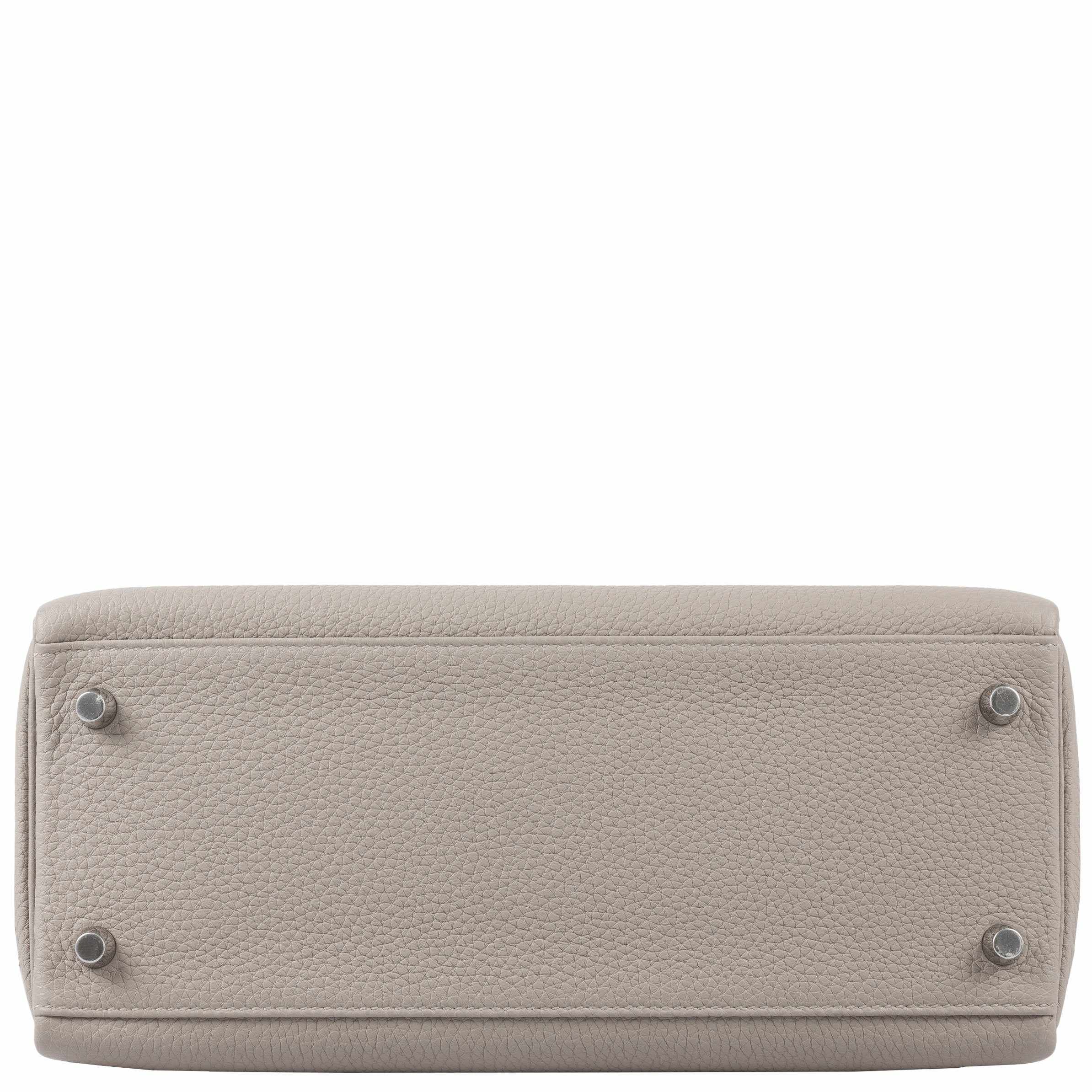 Hermès Kelly 28 Retourne Gris Asphalte Togo Palladium Hardware
