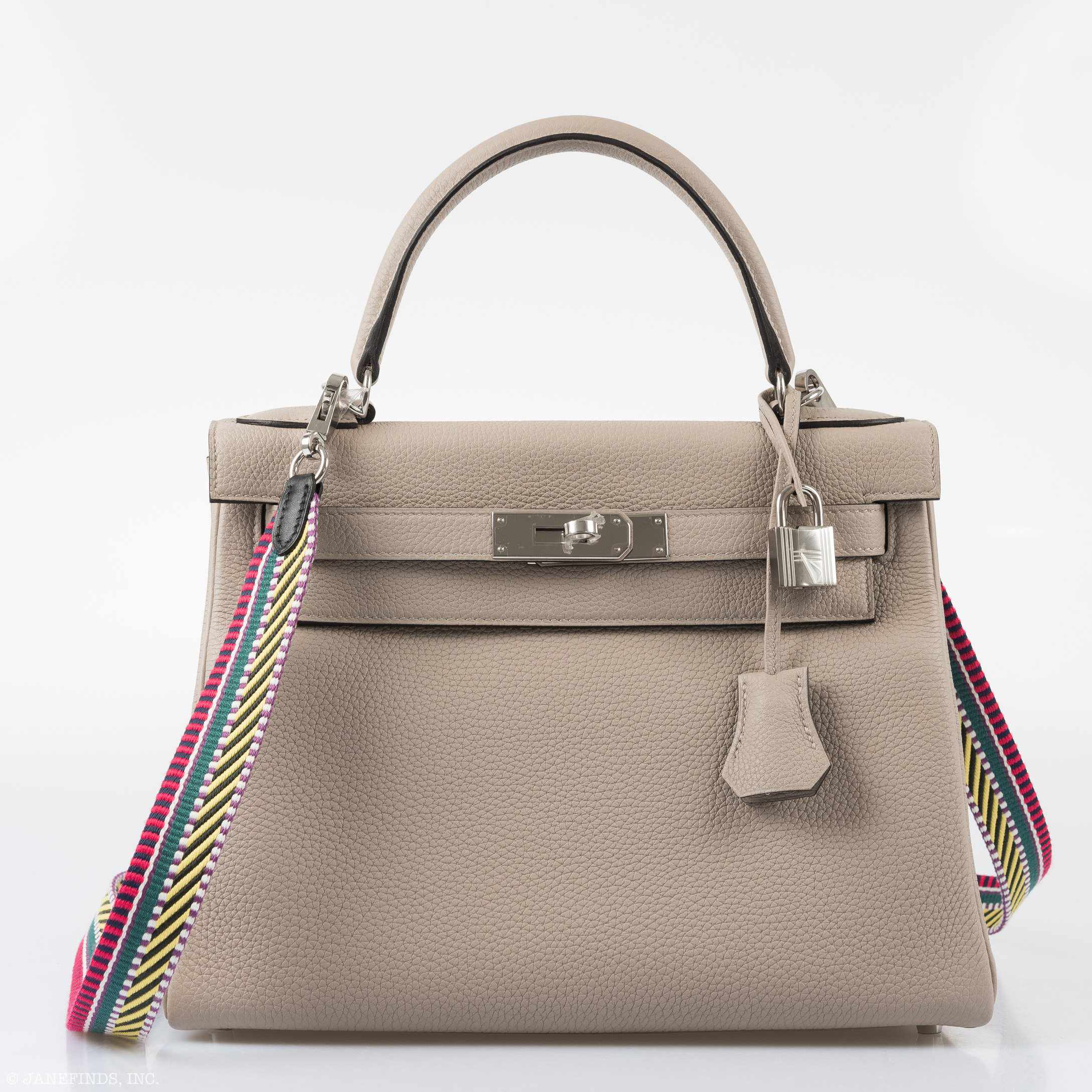Hermès Kelly 28 Retourne Gris Asphalte Togo Palladium Hardware