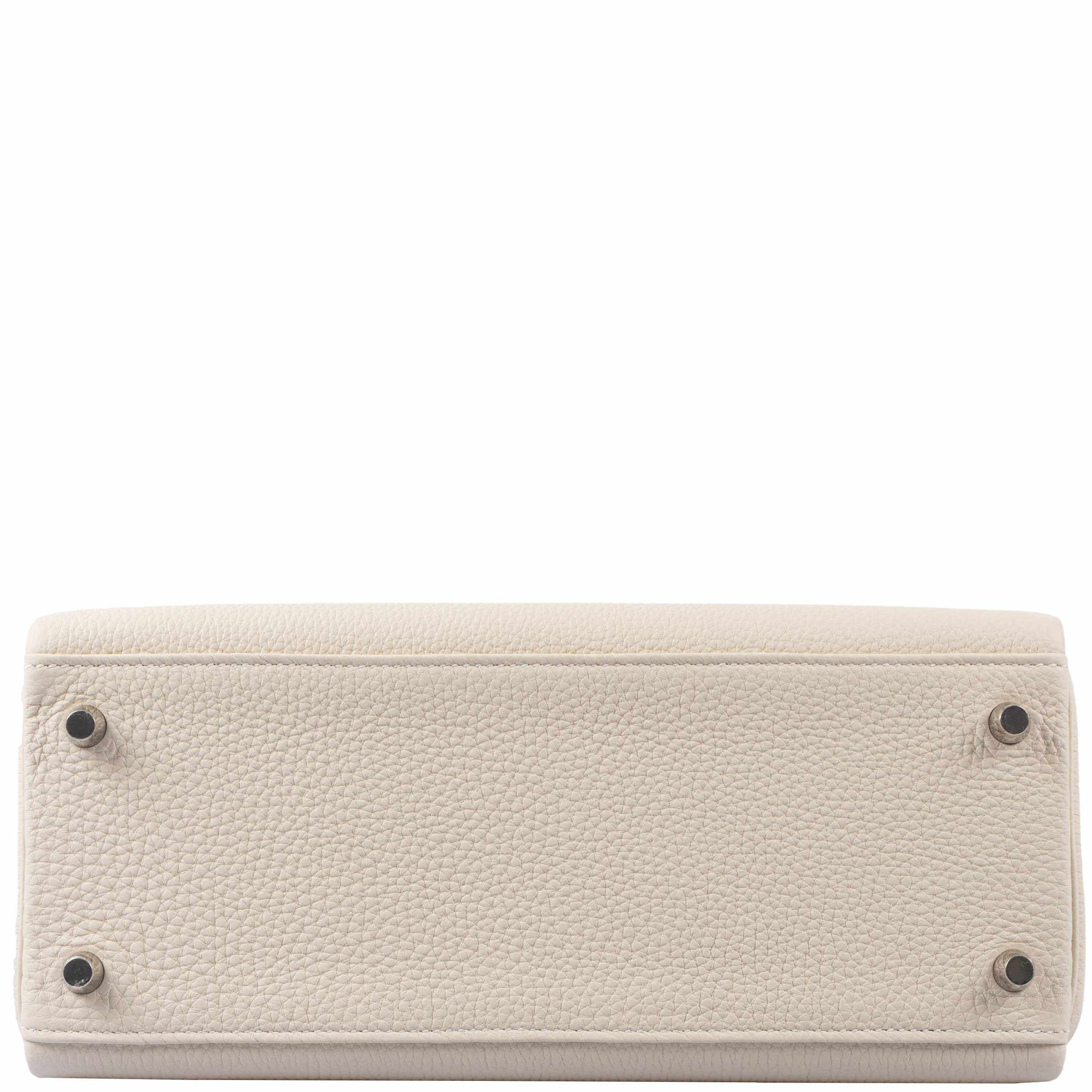 Hermès Kelly 28 Retourne HSS Au Galop Craie Togo Palladium Hardware
