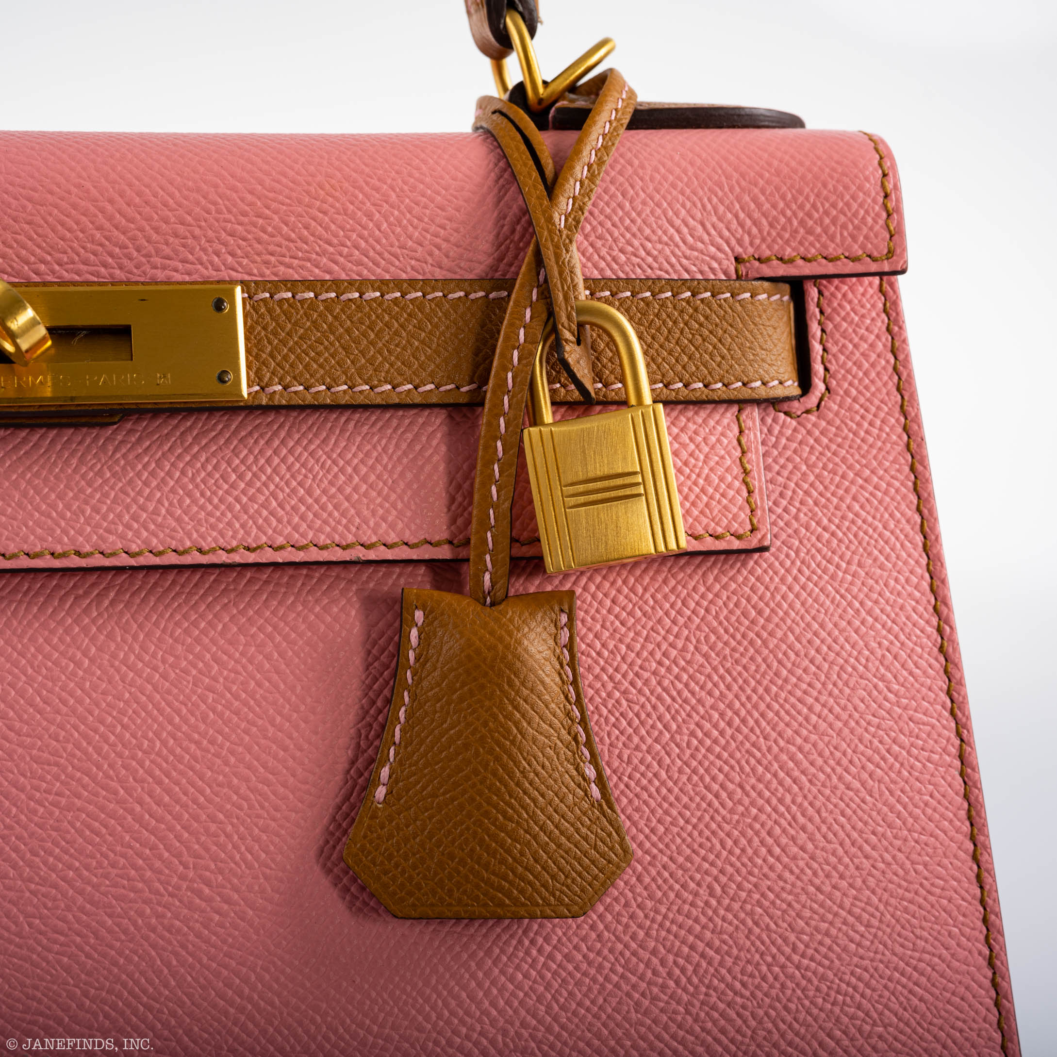 Hermès Kelly 28 Sellier HSS Rose Confetti & Gold Epsom Brushed Gold Hardware - 2017