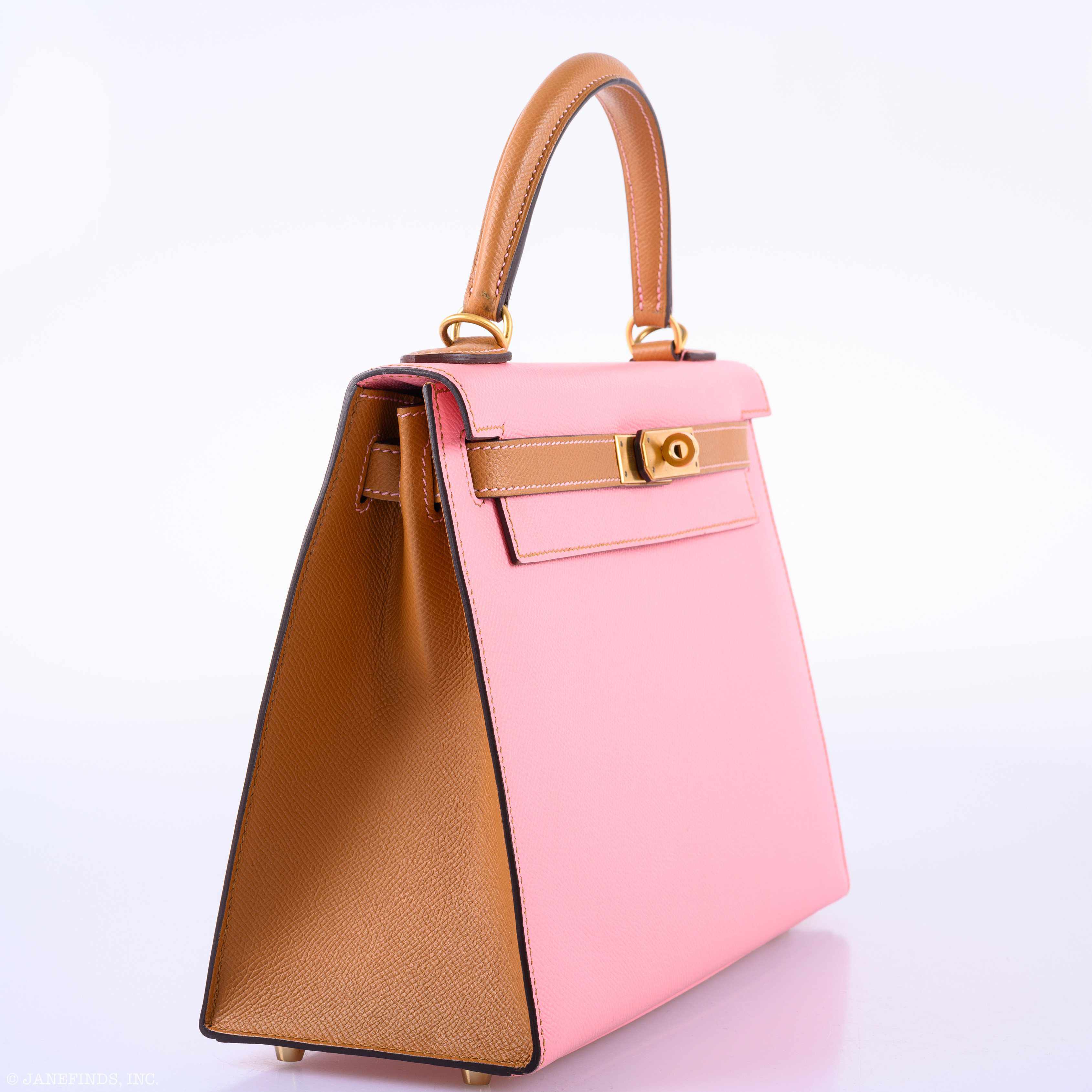 Hermès Kelly 28 Sellier HSS Rose Confetti & Gold Epsom Brushed Gold Hardware - 2017