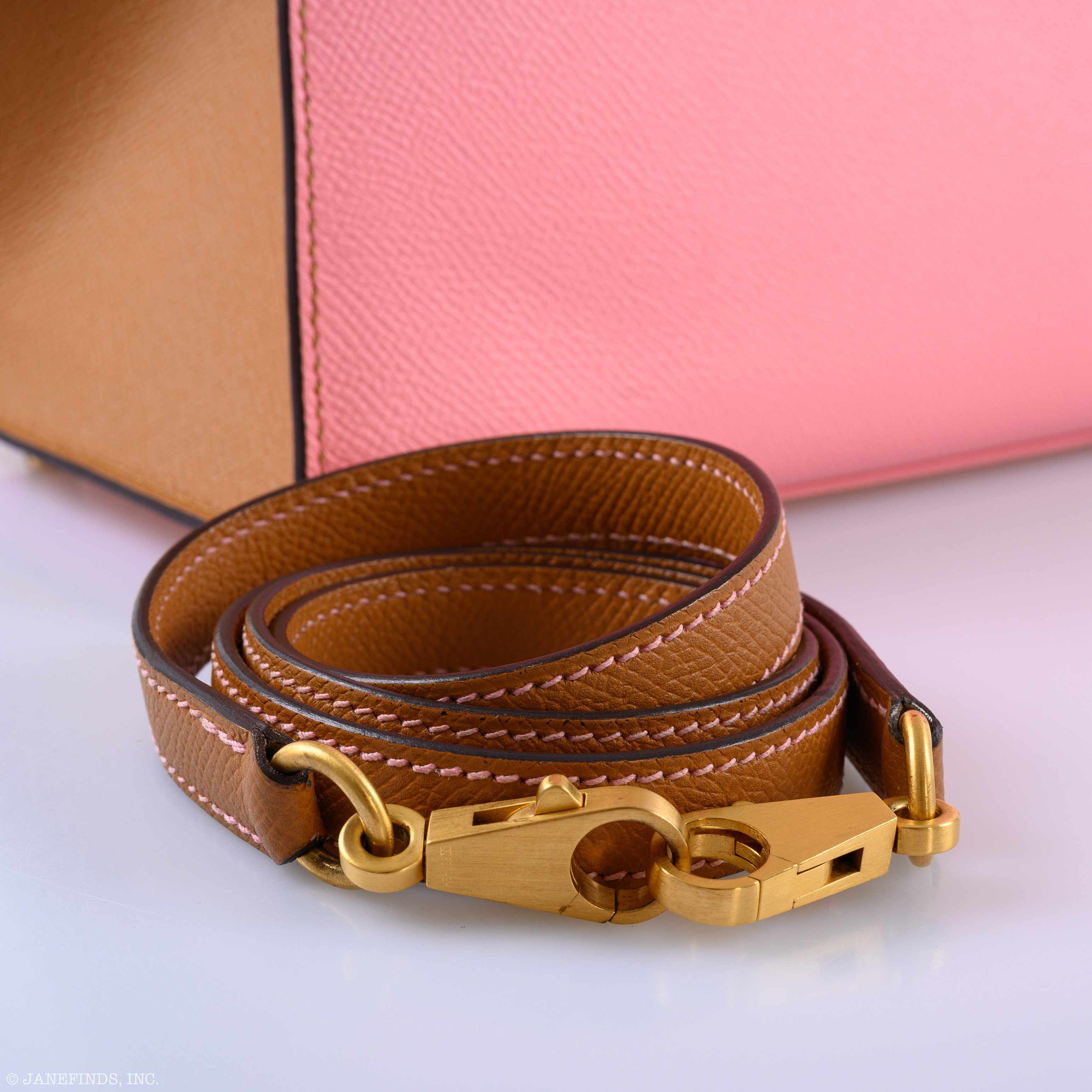 Hermès Kelly 28 Sellier HSS Rose Confetti & Gold Epsom Brushed Gold Hardware - 2017