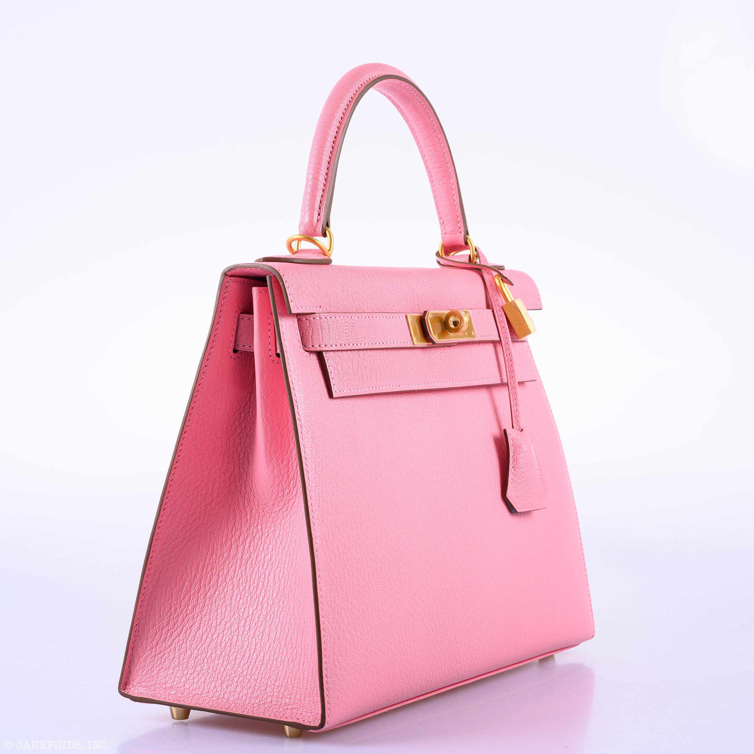 Hermès Kelly 28 Sellier HSS Rose Confetti/Bleu Paradis Chèvre Brushed Gold Hardware