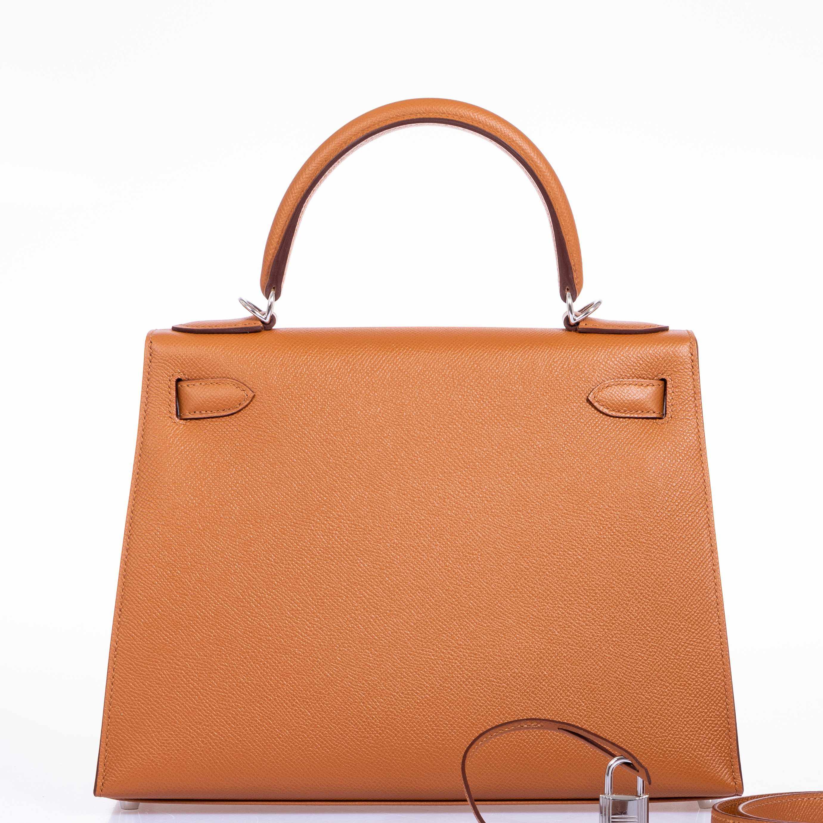 Hermès Kelly 28 Sellier Resort S 2018 Gold Celeste Blue Palladium Hardware