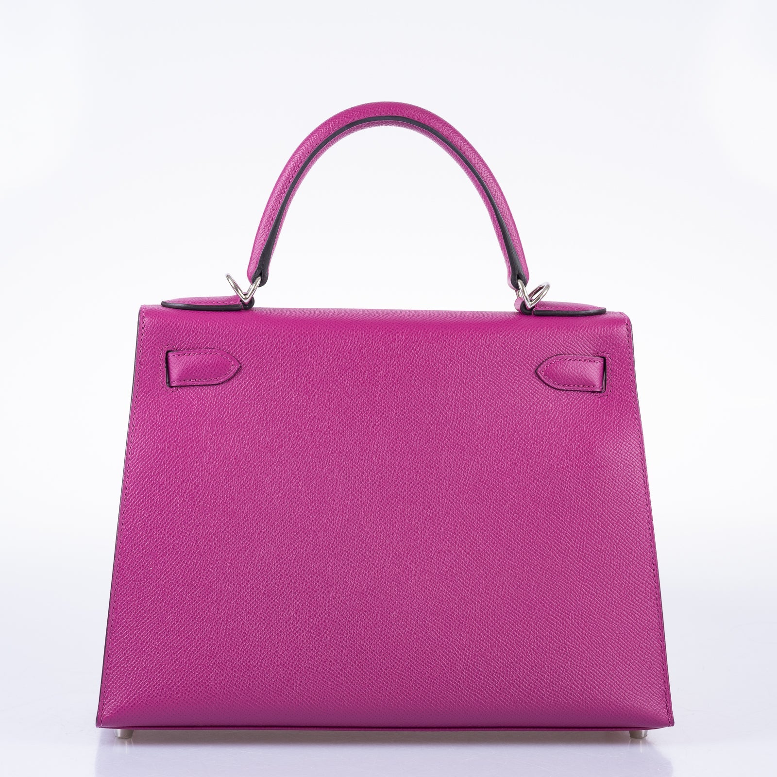 Hermès Kelly 28 Sellier Rose Pourpre Epsom Palladium Hardware