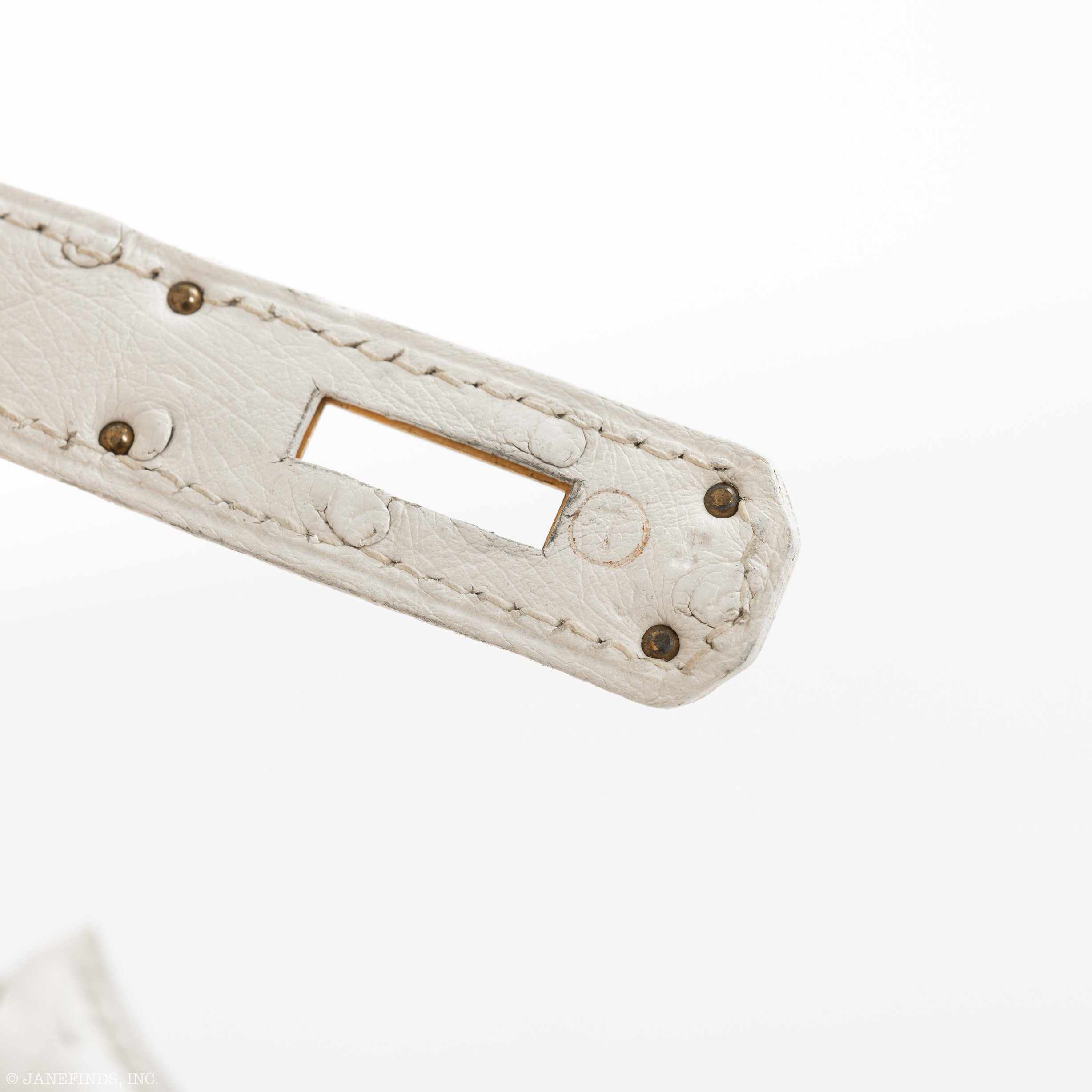 Hermès Kelly 28 Sellier White Ostrich Gold Hardware
