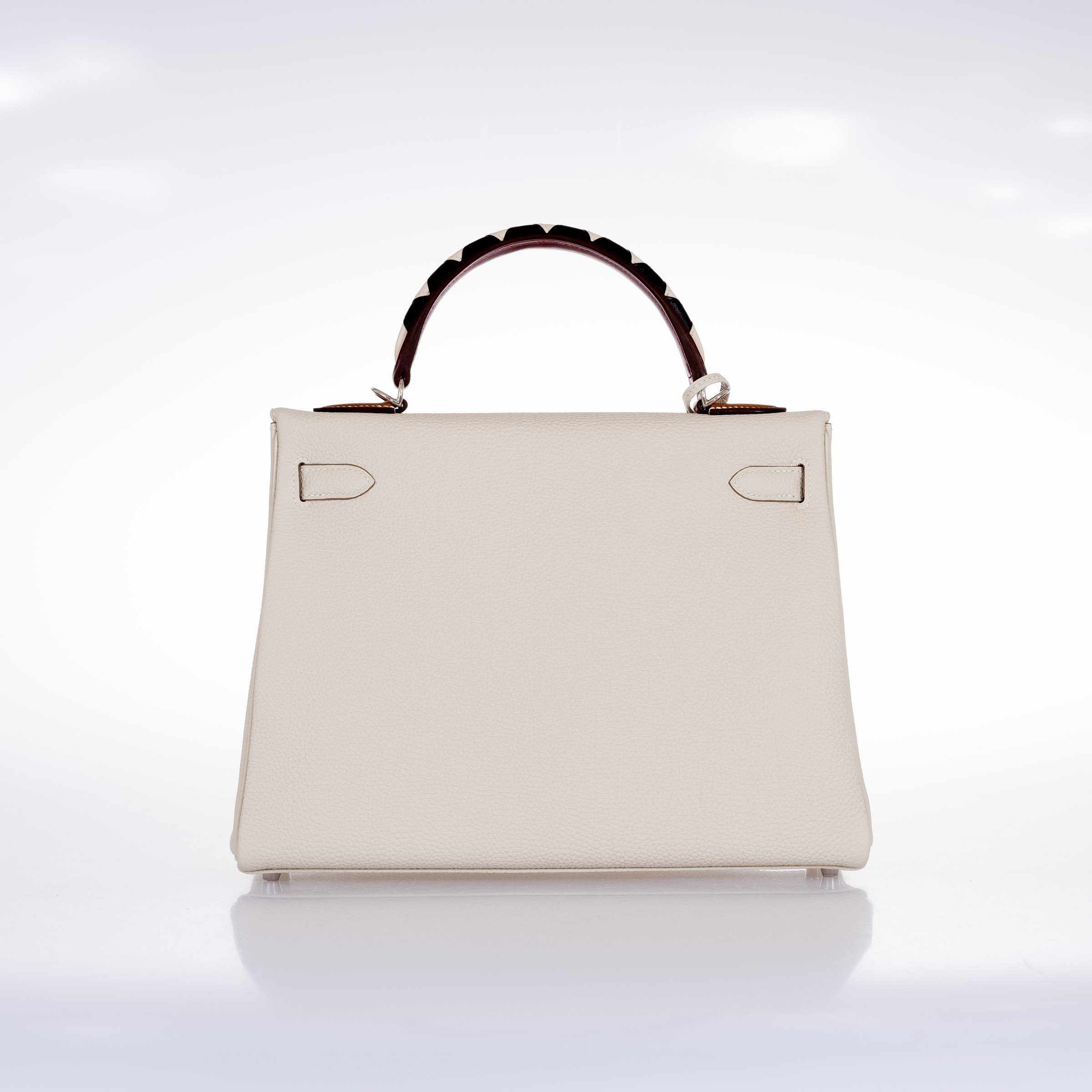Hermès Kelly 32 Au Galop Retourne Craie Togo Palladium Hardware