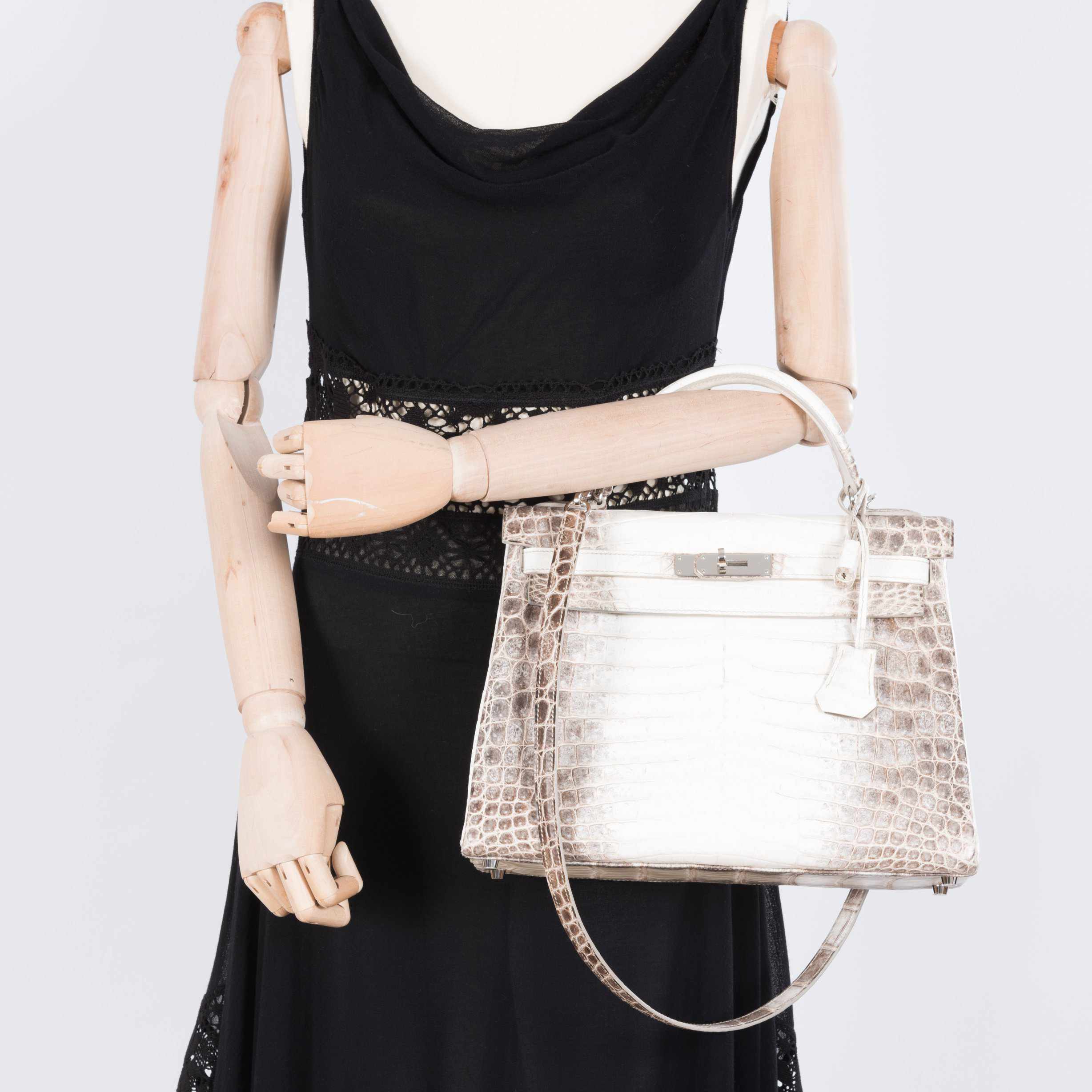 Hermès Kelly 32 Himalayan Niloticus Crocodile Palladium Hardware