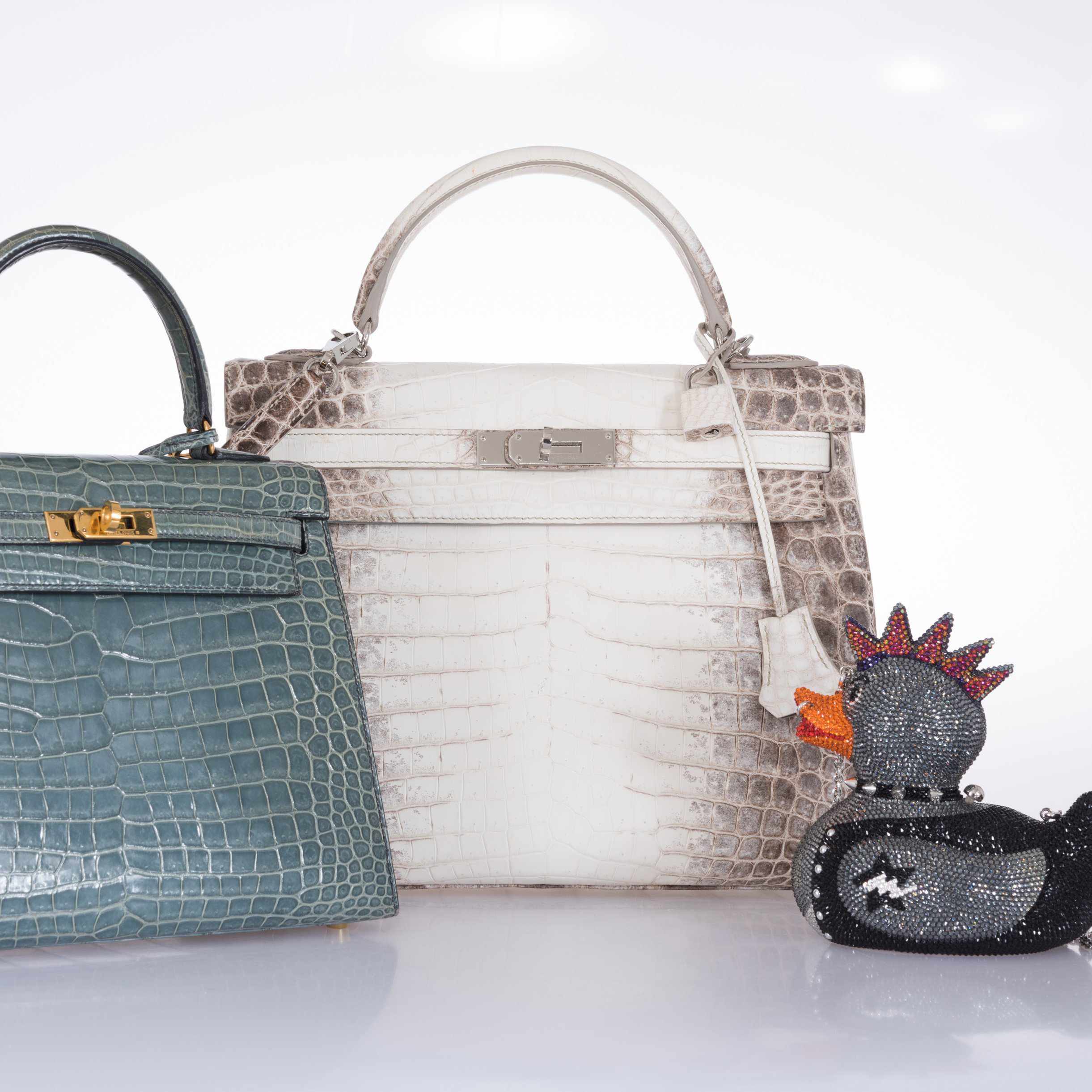 Hermès Kelly 32 Himalayan Niloticus Crocodile Palladium Hardware