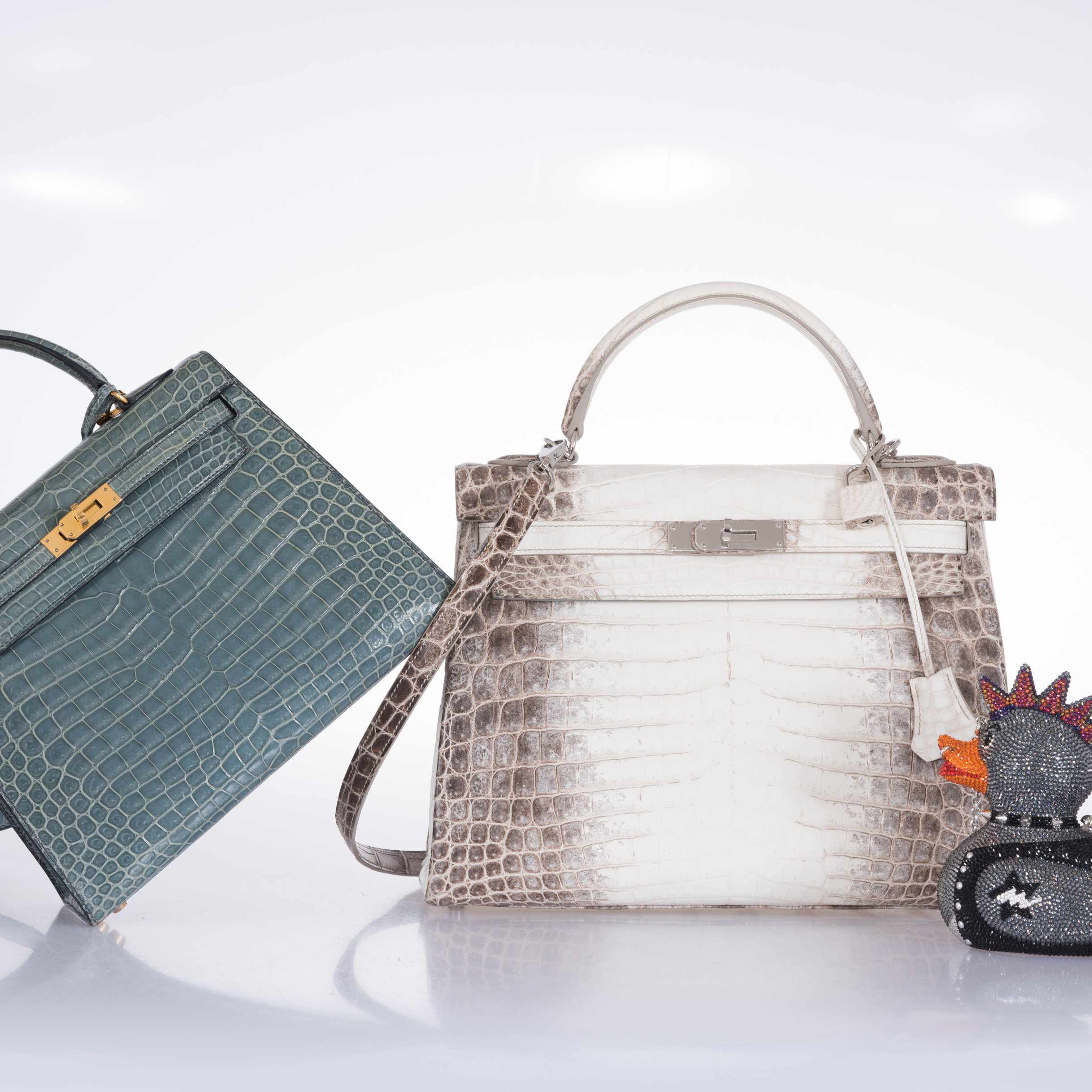 Hermès Kelly 32 Himalayan Niloticus Crocodile Palladium Hardware