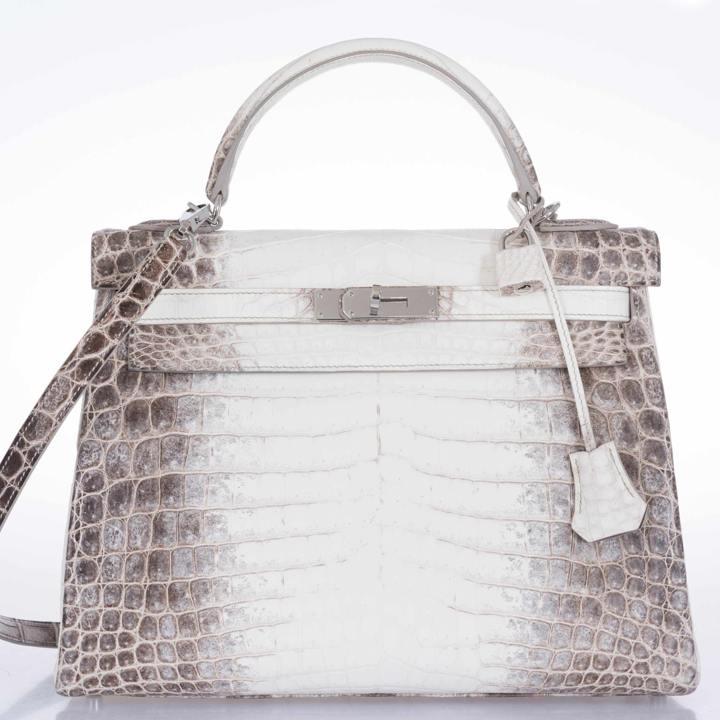 Hermès Kelly 32 Himalayan Niloticus Crocodile Palladium Hardware