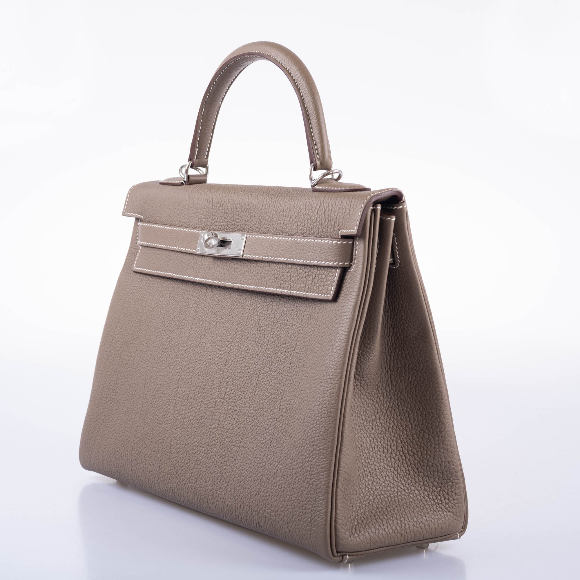 Hermès Kelly 32 Retourne Etoupe Togo with Palladium Hardware