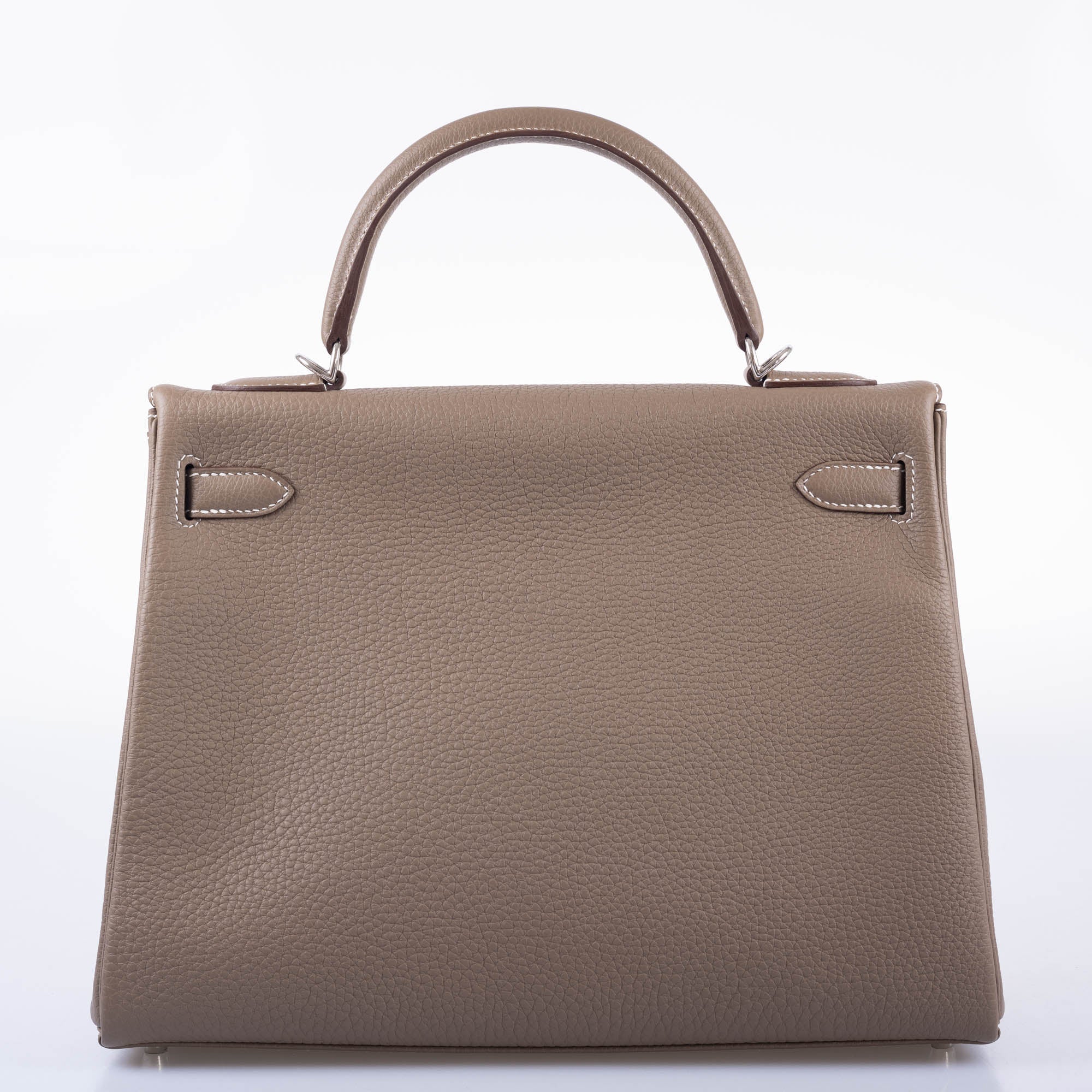 Hermès Kelly 32 Retourne Etoupe Togo with Palladium Hardware
