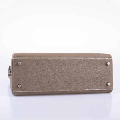 Hermès Kelly 32 Retourne Etoupe Togo with Palladium Hardware