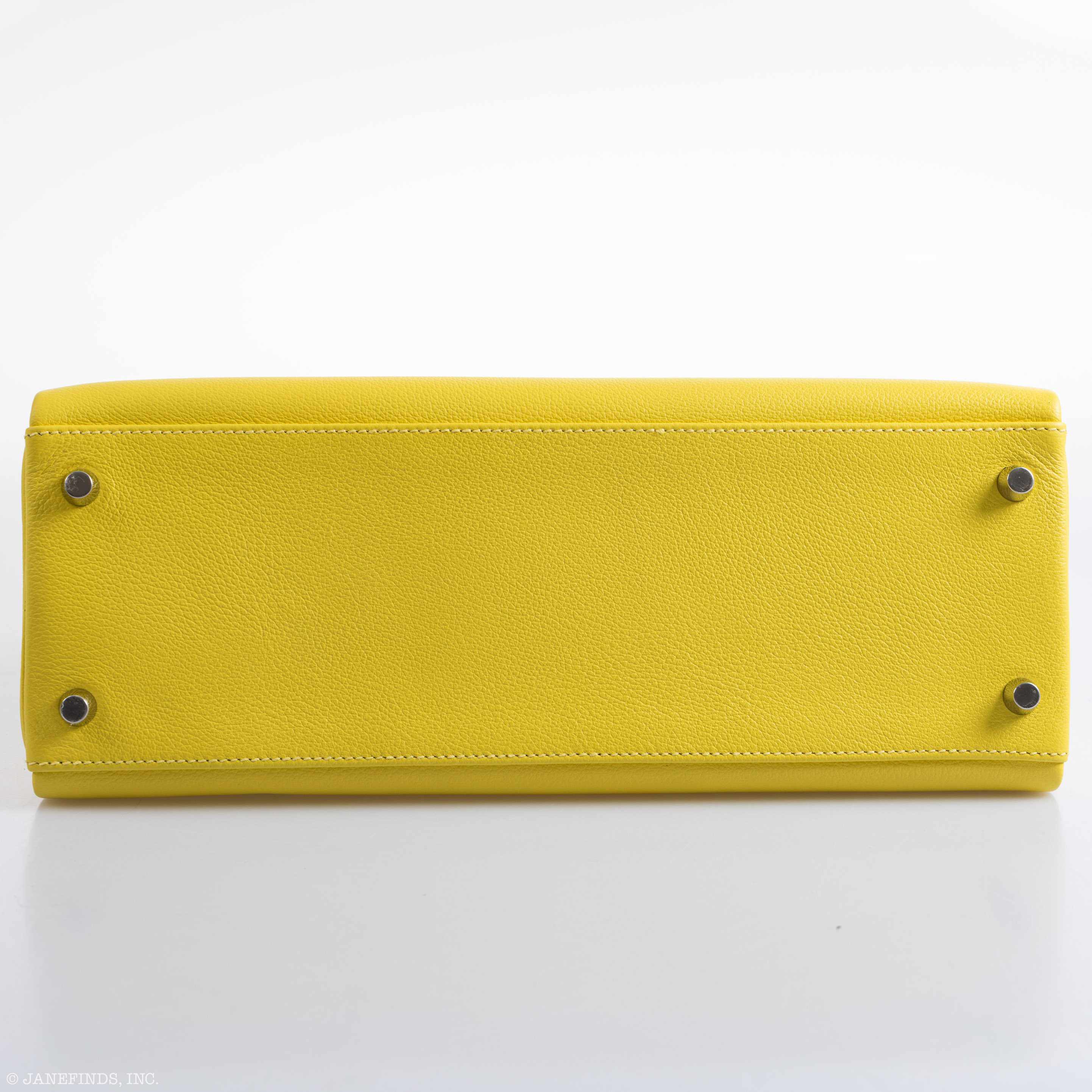 Hermès Kelly 32 Retourne Lime Evercolor Palladium Hardware - 2019