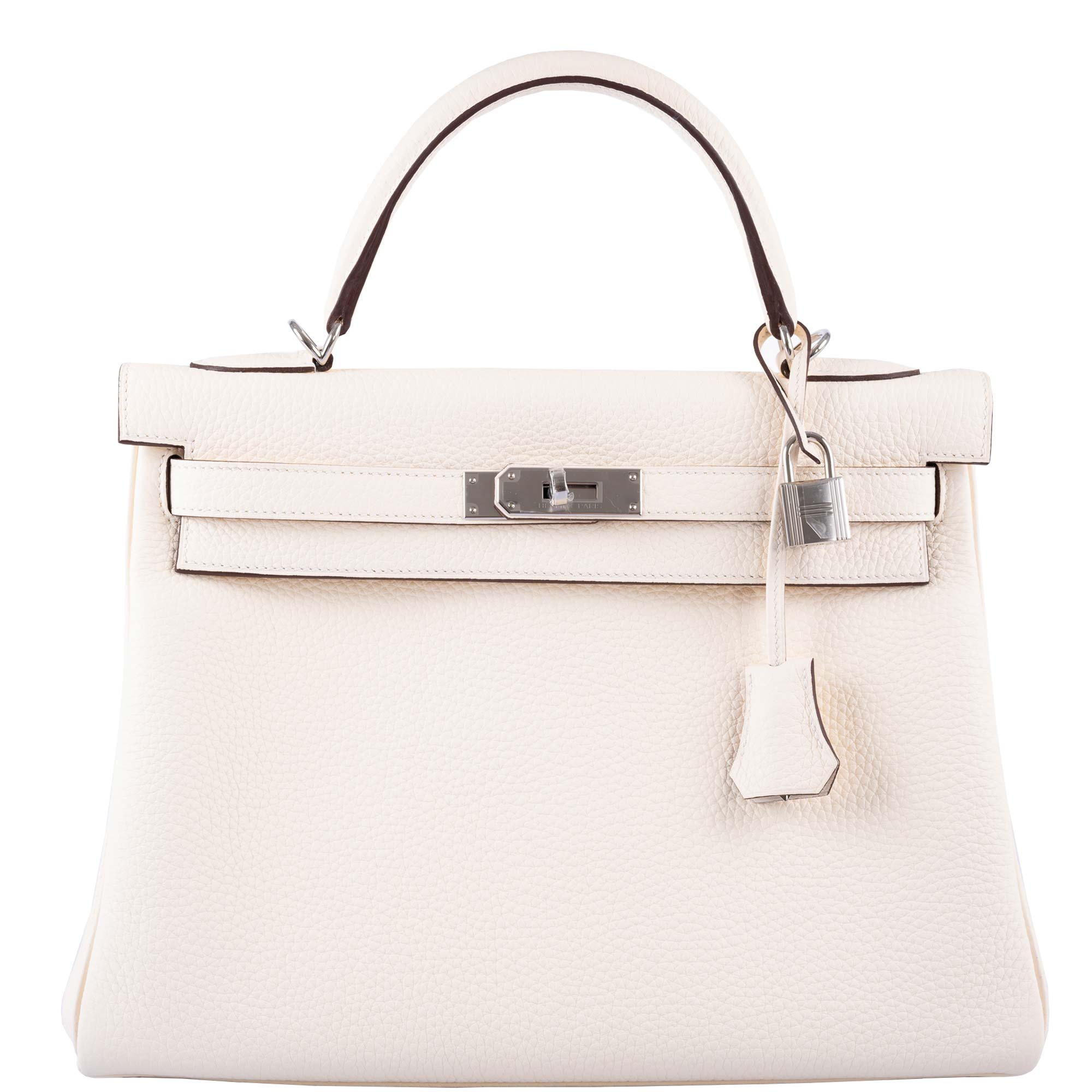Hermès Kelly 32 Retourne Nata Taurillon Clemence with Palladium Hardware