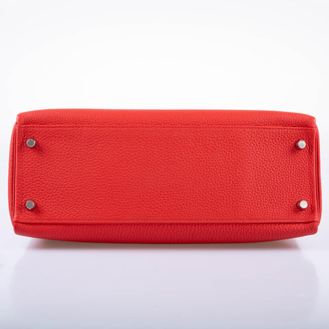 Hermès Kelly 32 Retourne Rouge de Coeur Togo with Palladium Hardware - 2019, D
