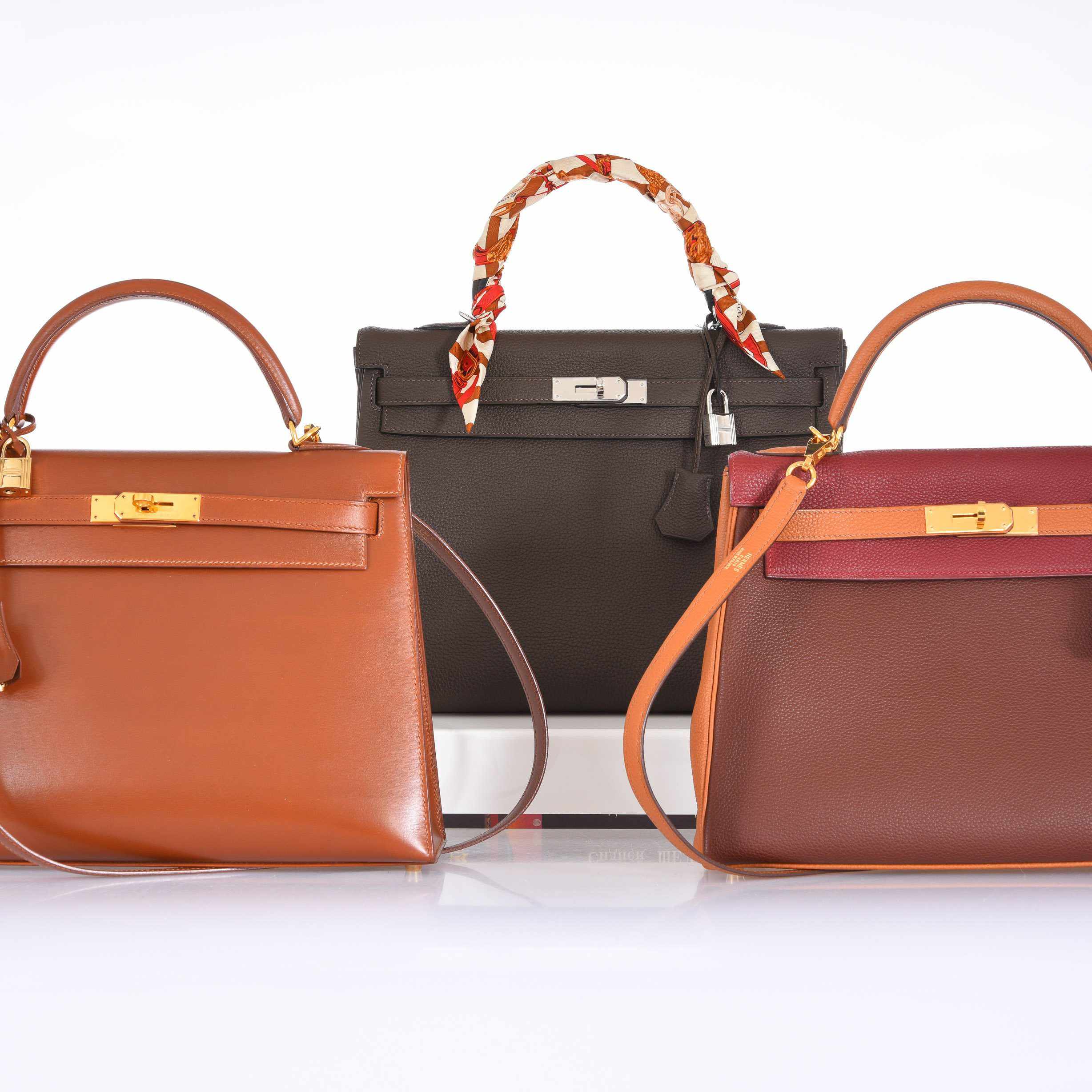 Hermès Kelly 32 Sellier Noisette Box Gold Hardware