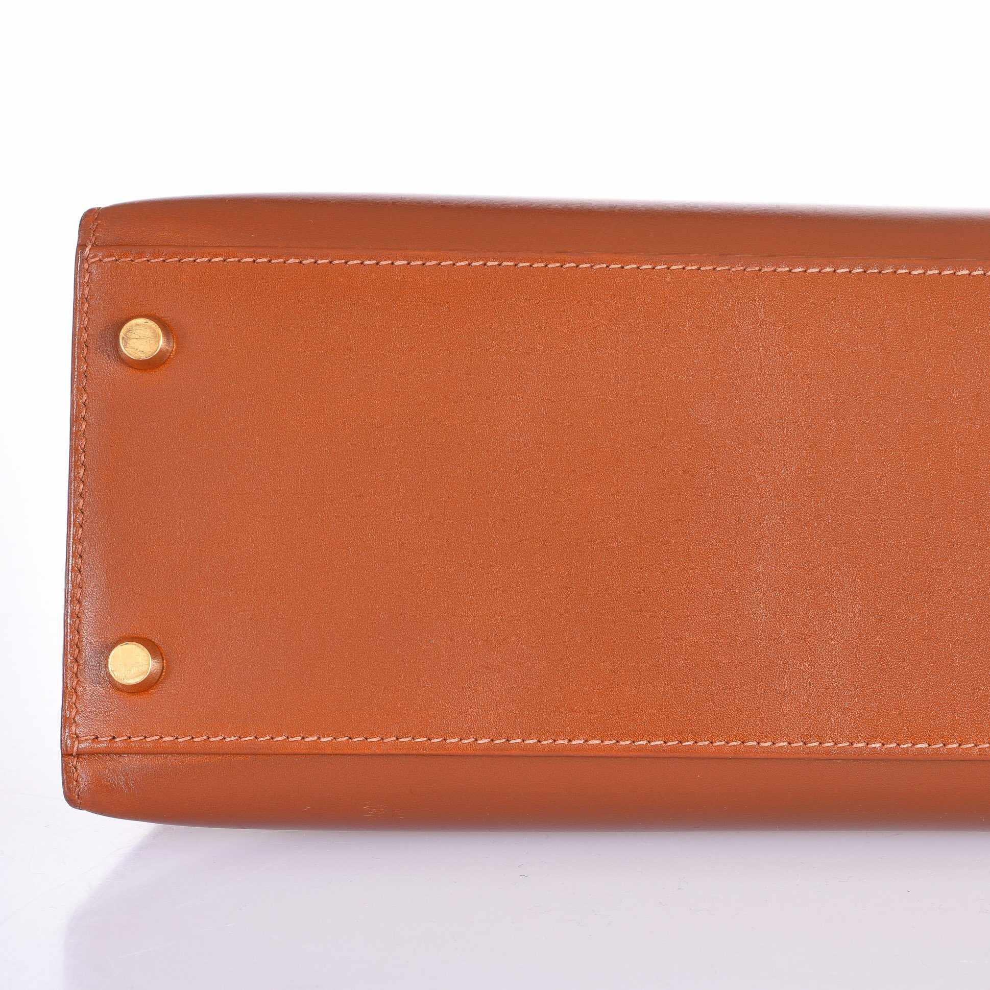 Hermès Kelly 32 Sellier Noisette Box Gold Hardware