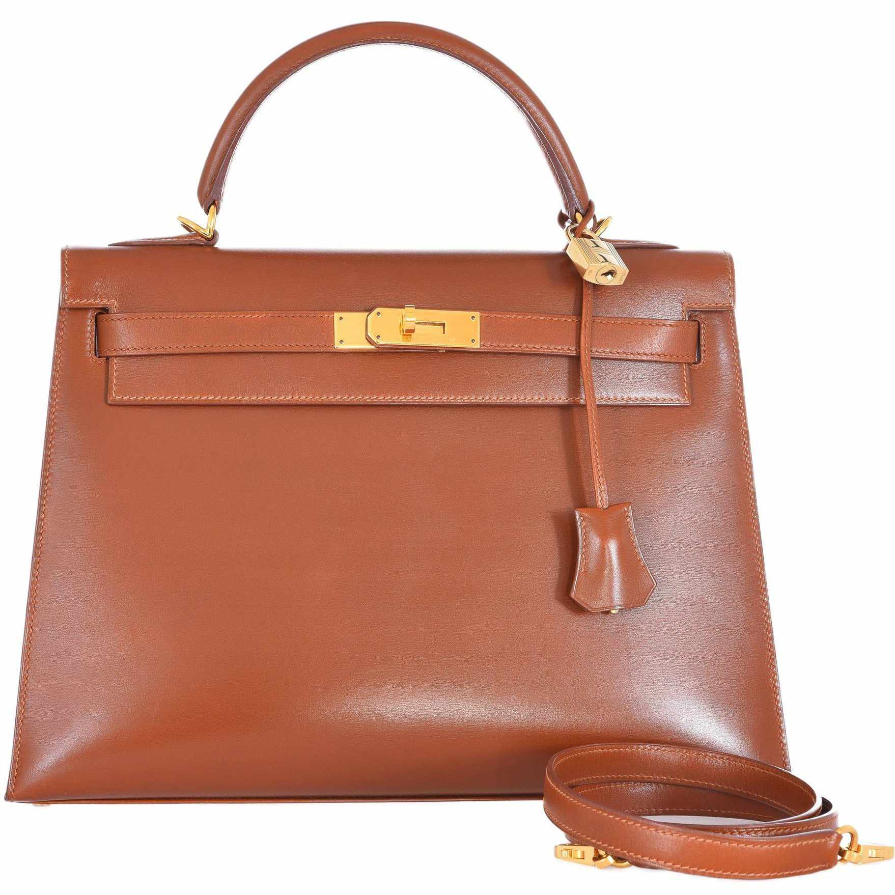Hermes Tri-color Box Leather Sellier Kelly 28cm
