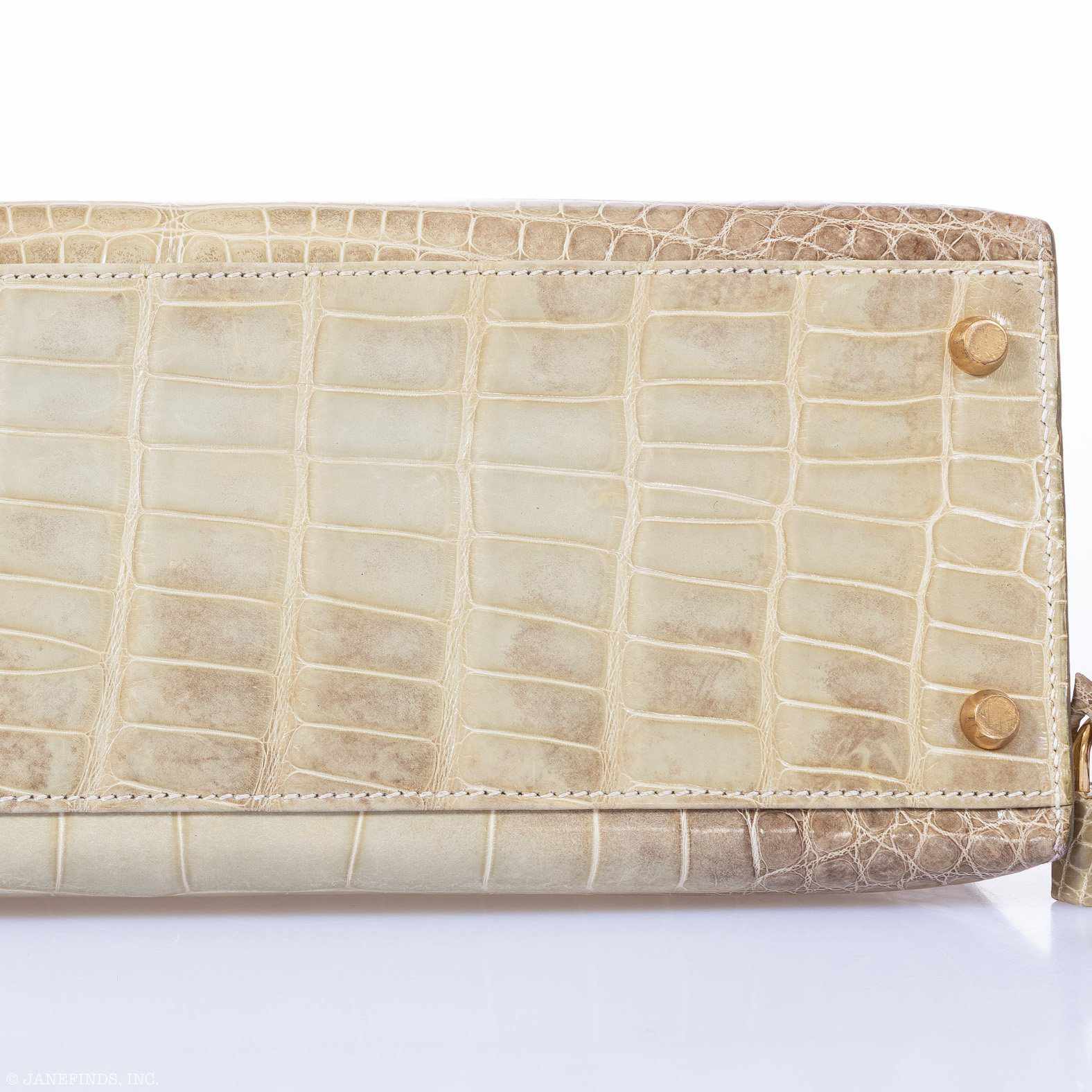 Hermès Kelly 32 Vert Celadon Natura Alligator Gold Hardware