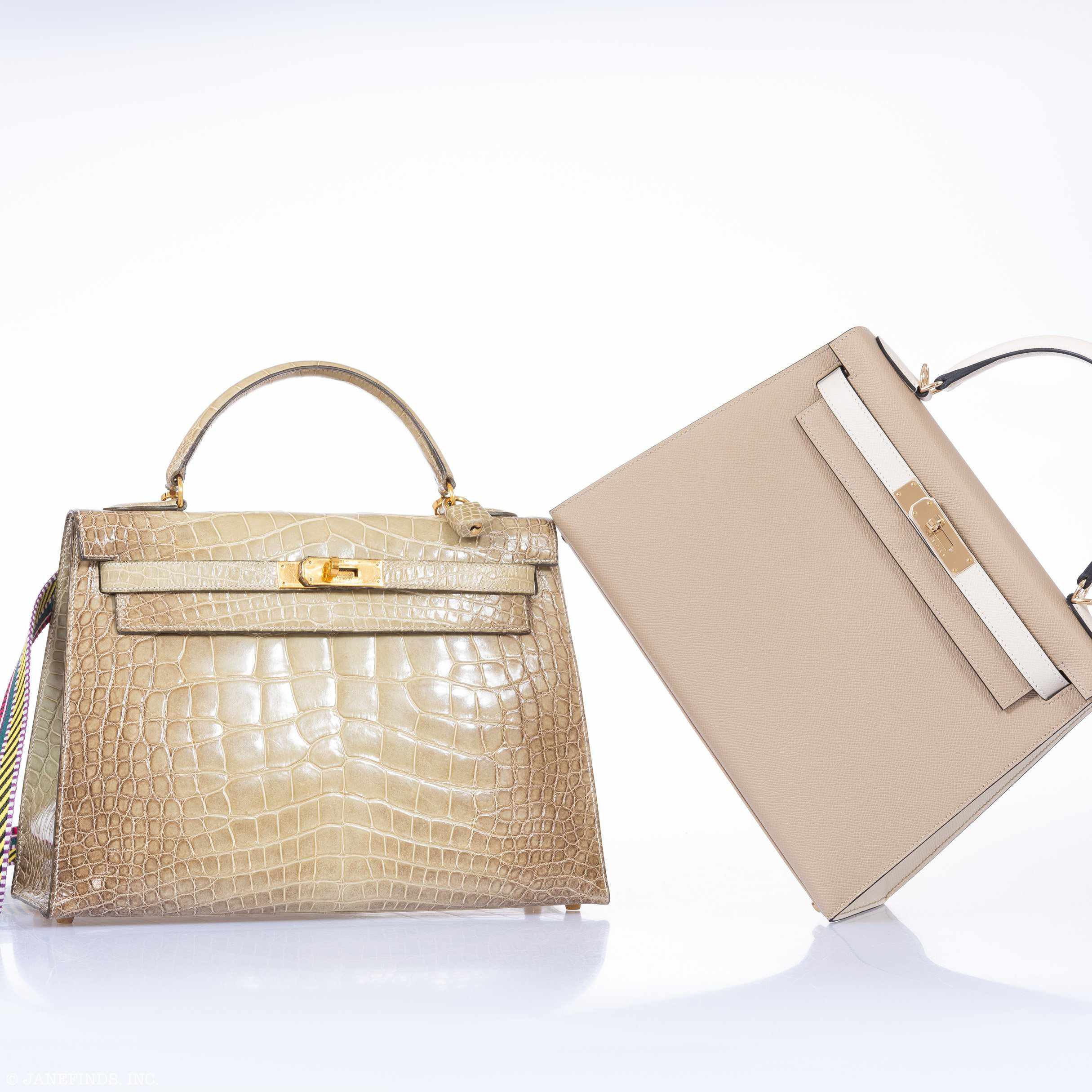 Hermès Kelly 32 Vert Celadon Natura Alligator Gold Hardware Pre-Himalayan