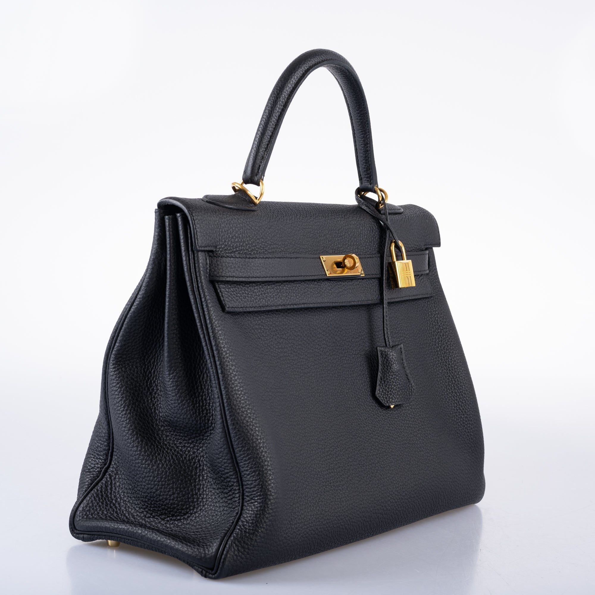 Hermès Kelly 35 Retourne Black Togo Gold Hardware