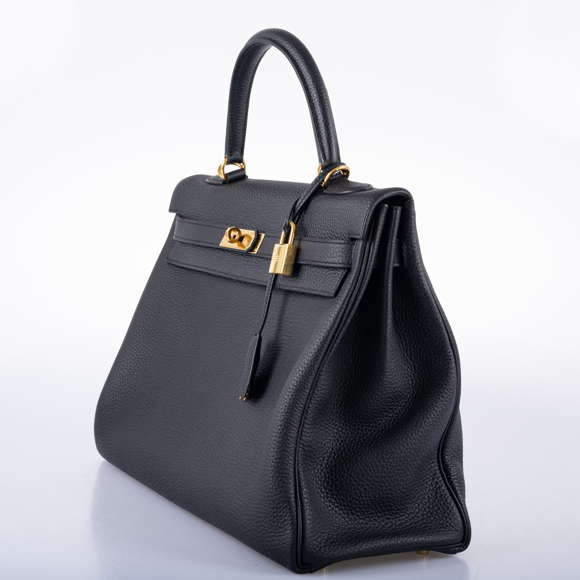 Hermès Kelly 35 Retourne Black Togo Gold Hardware