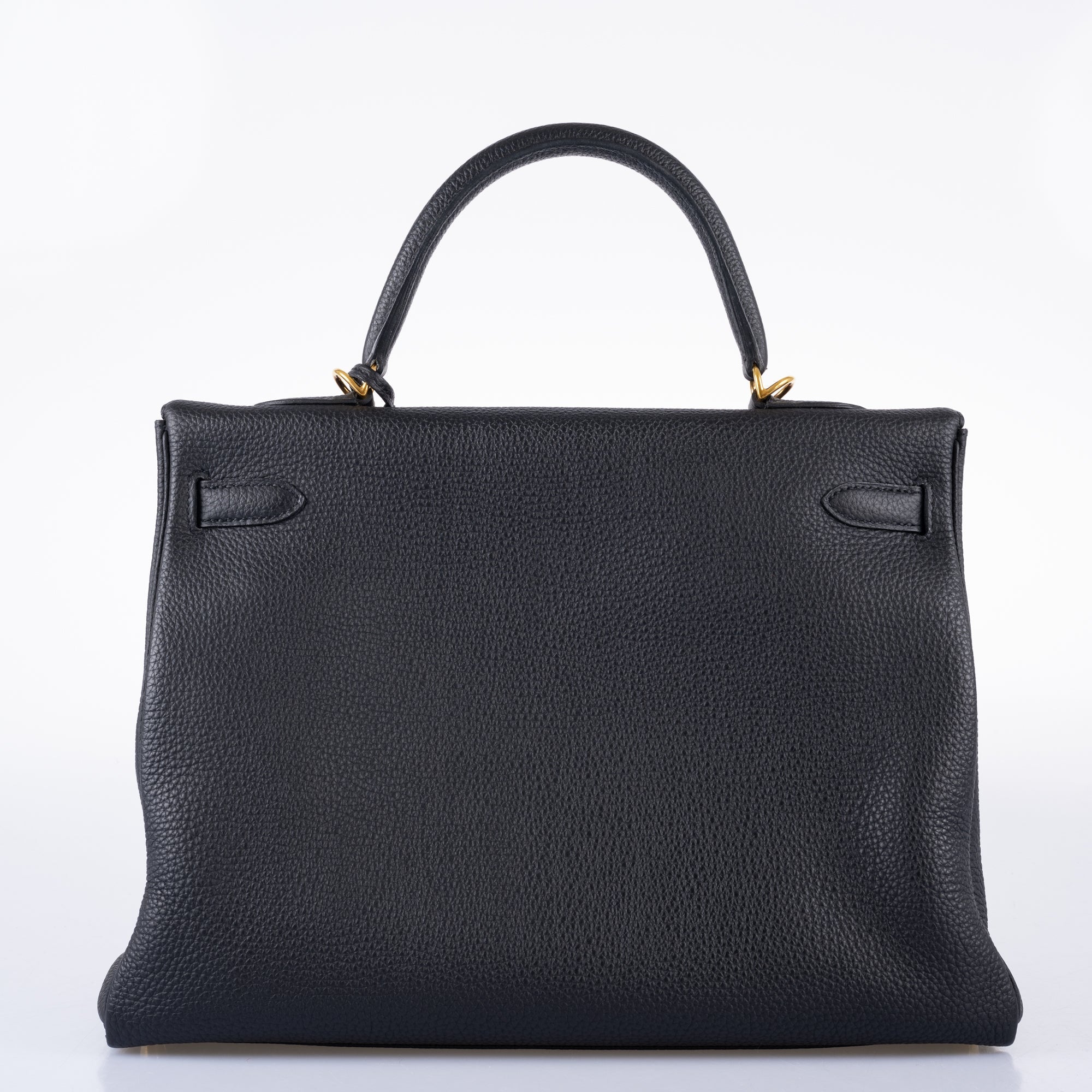 Hermès Kelly 35 Retourne Black Togo Gold Hardware