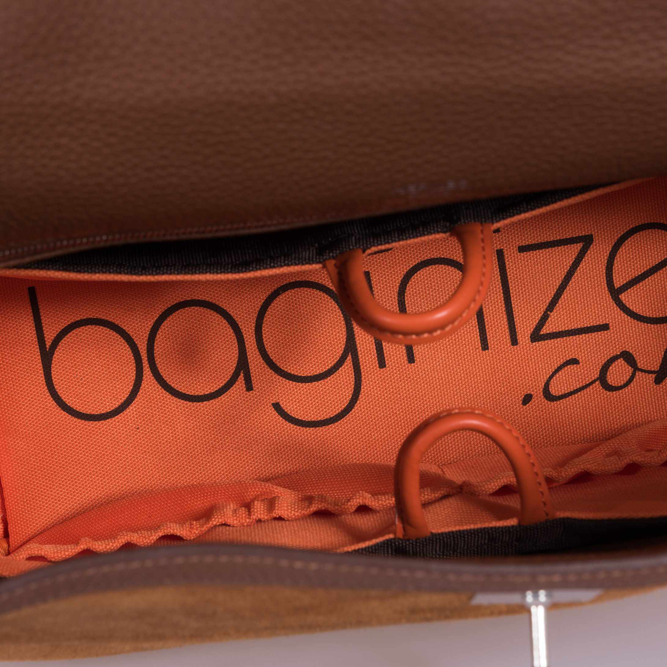 Hermès Kelly 35 Retourne Grizzly Fauve Veau Doblis and Gold Togo Palladium Hardware