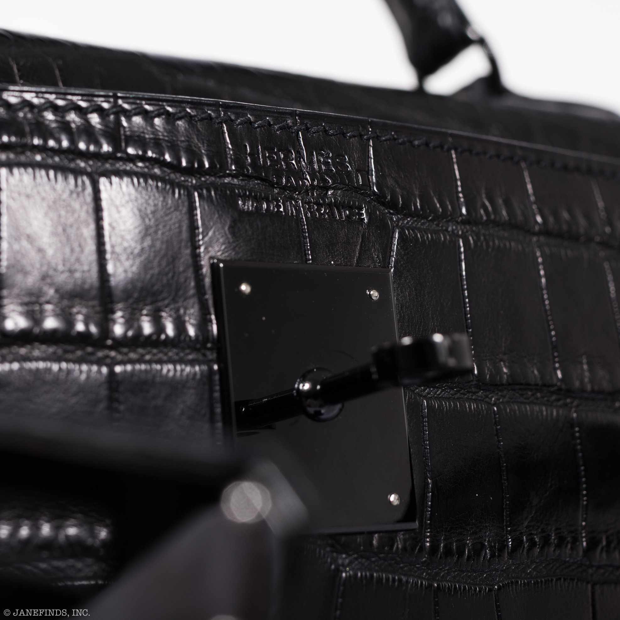Hermès Kelly 35 SO Black Matte Alligator Black Hardware - Rare