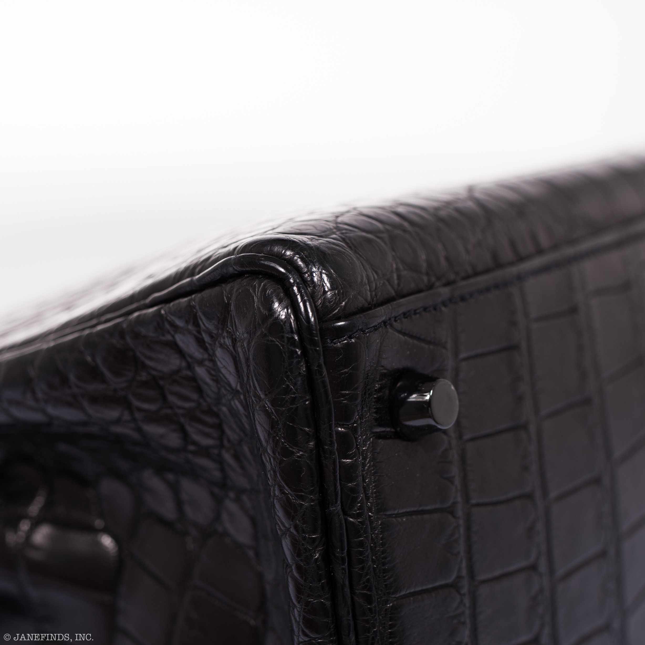 Hermès Kelly 35 SO Black Matte Alligator Black Hardware - Rare