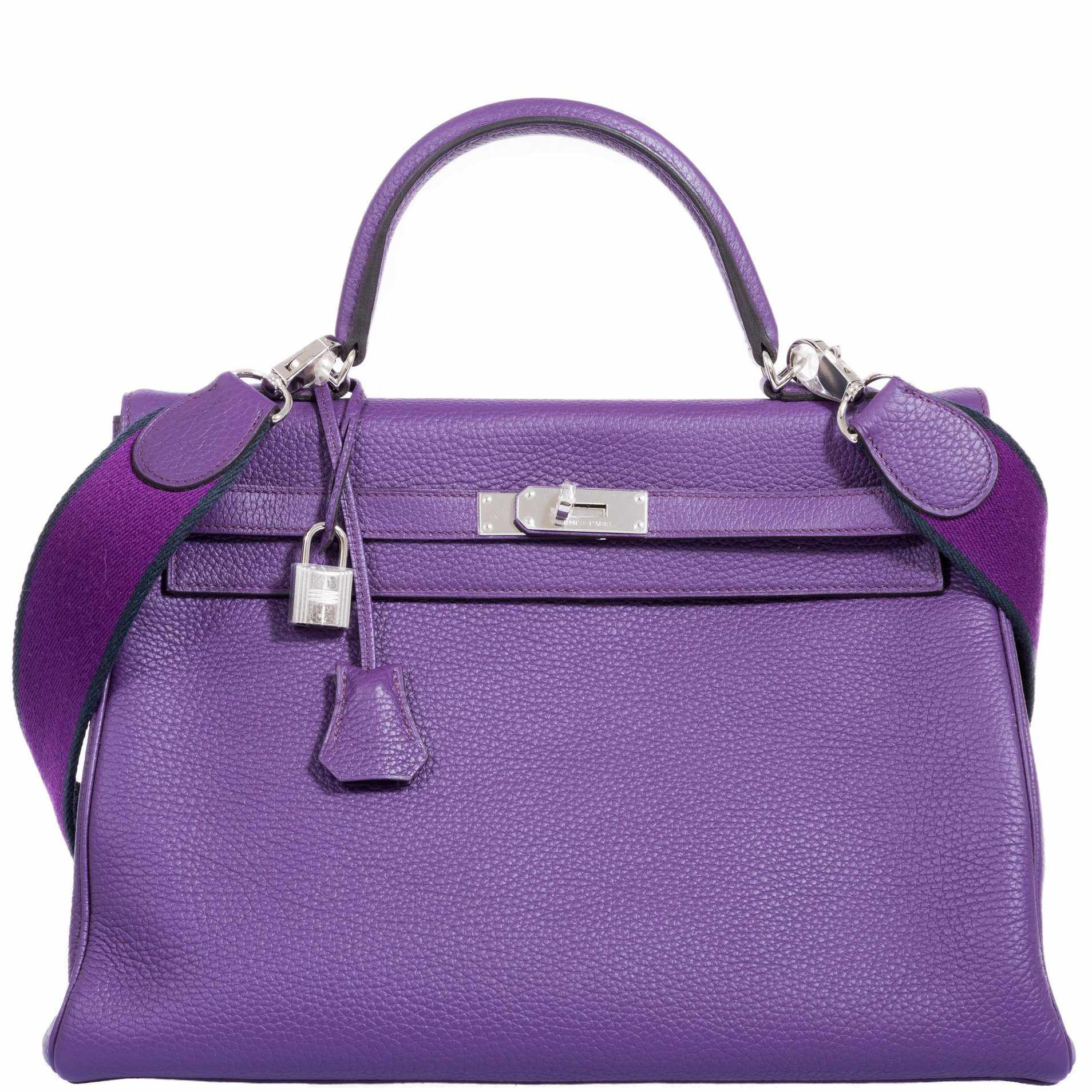 hermes kelly bag purple