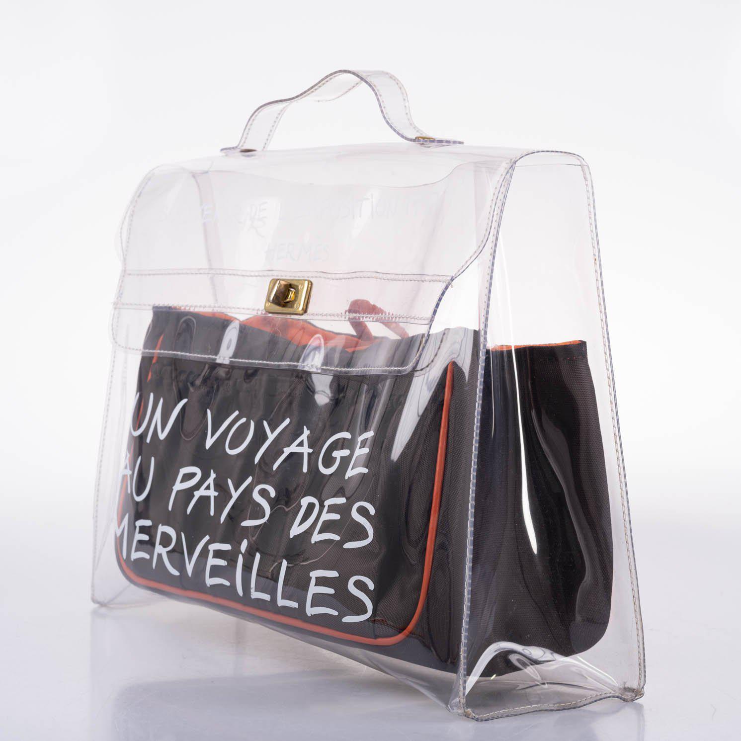 Hermès Kelly 40 Transparent Vinyl Beach Bag Souvenir De L’Exposition