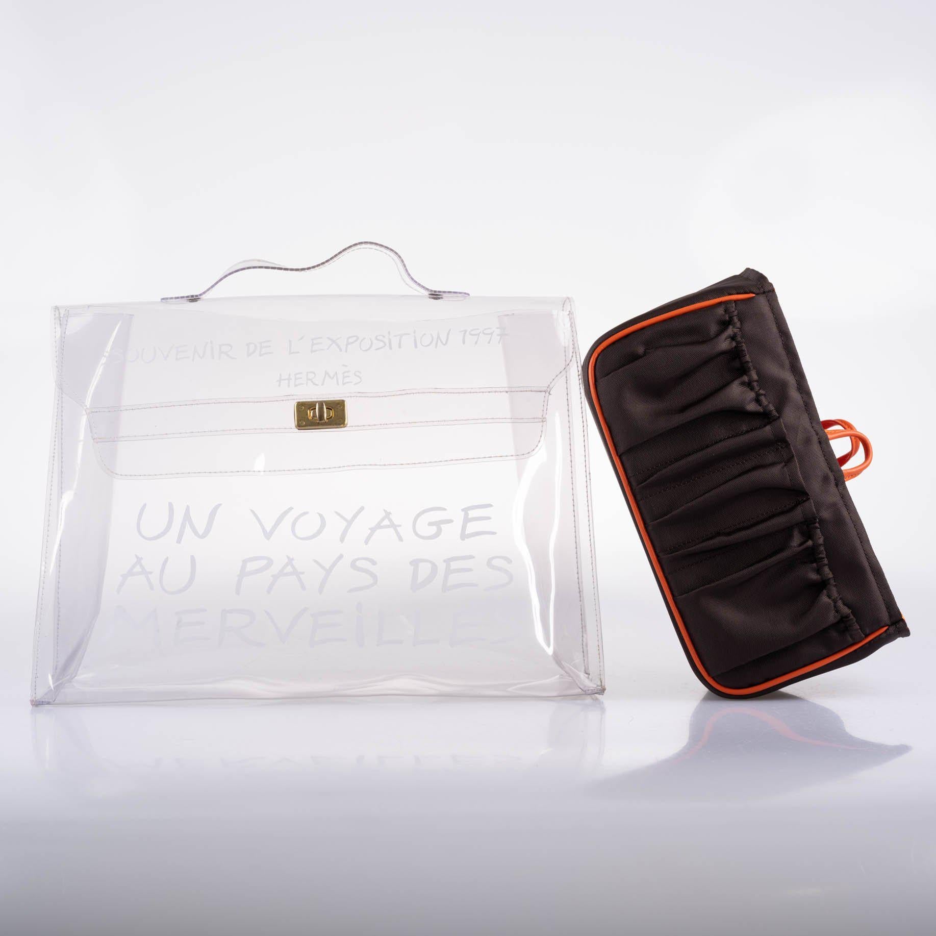 Hermès Kelly 40 Transparent Vinyl Beach Bag Souvenir De L’Exposition