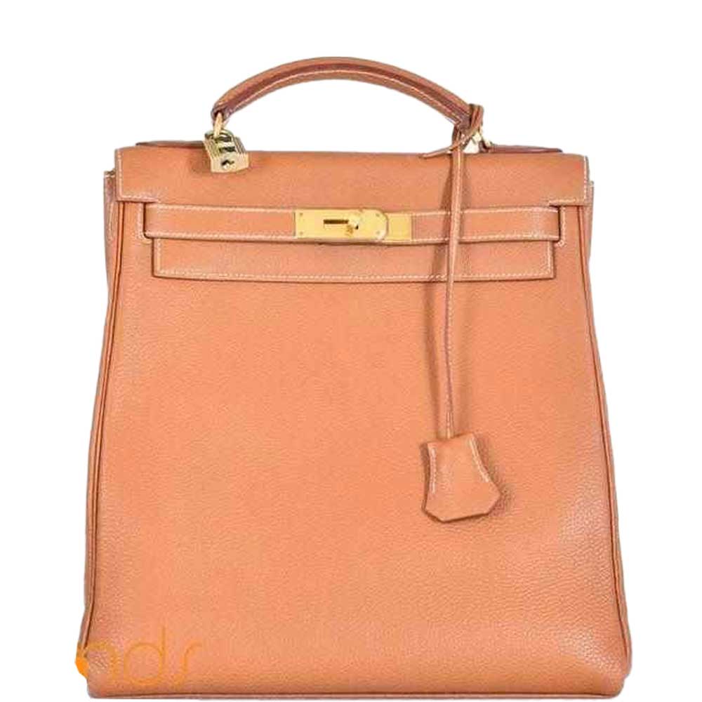 Hermès Kelly Ado Gold Backpack Togo Gold Hardware