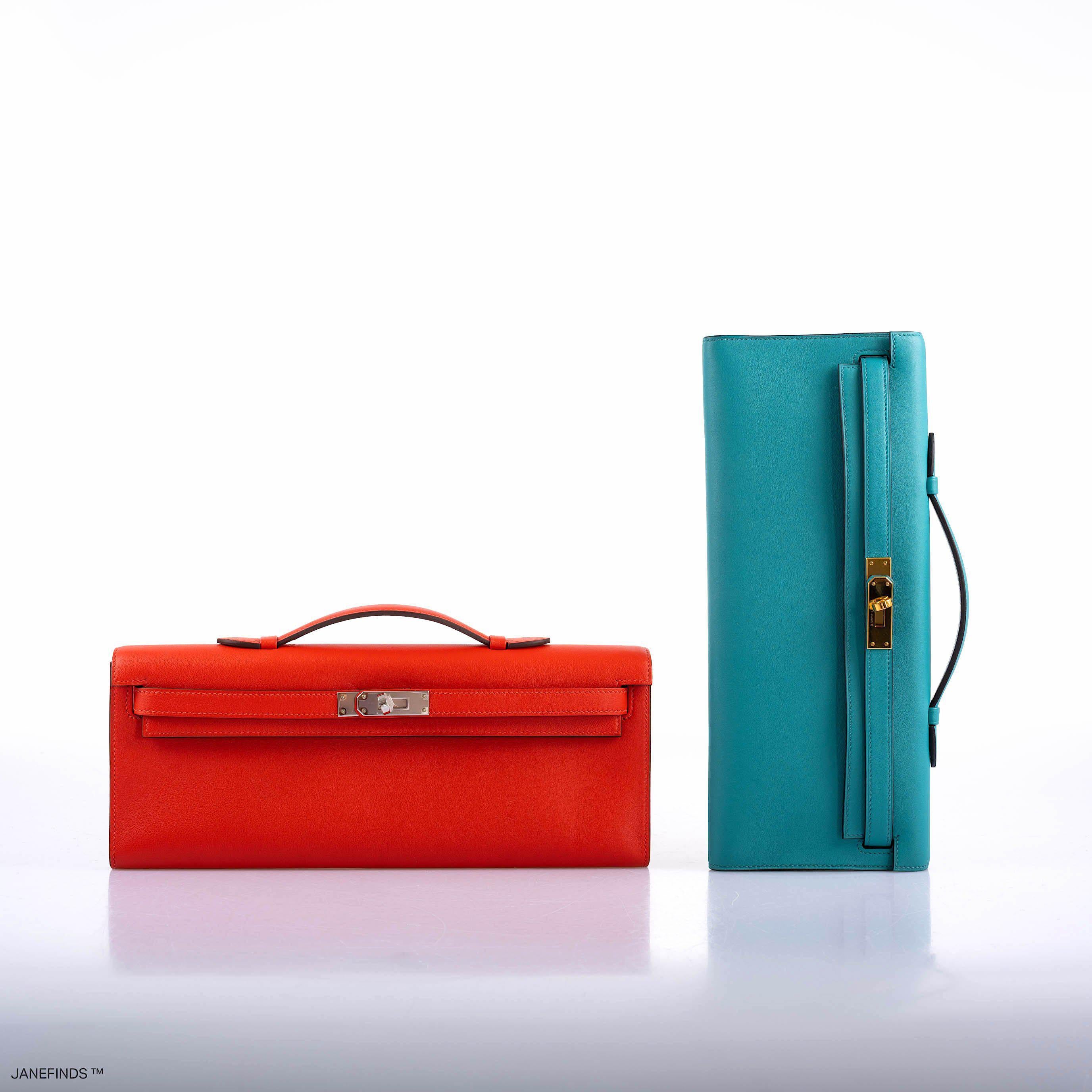 Hermès Kelly Cut Blue Paon Swift leather Gold Hardware - 2018, C