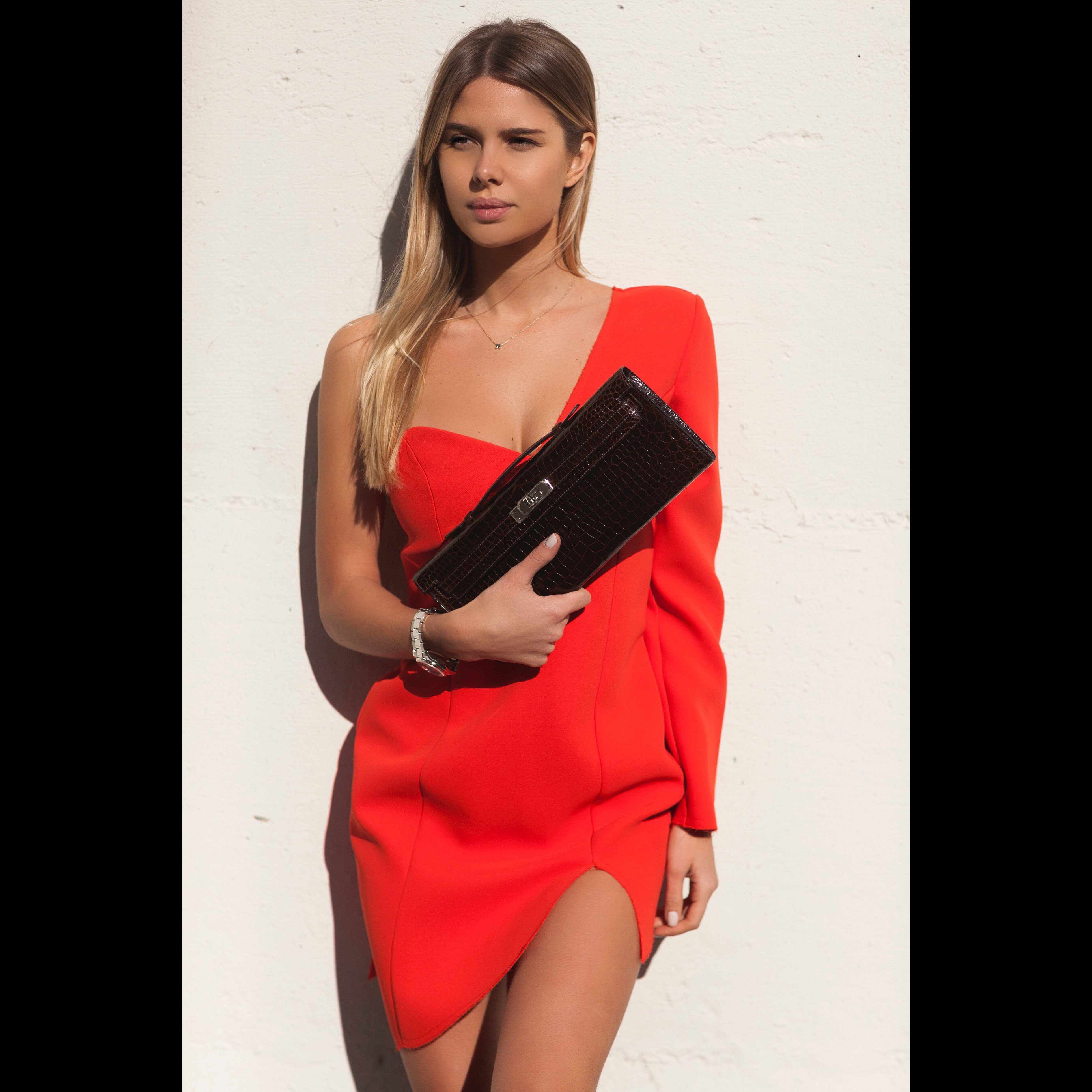 Hermès Kelly Cut Cocoan Alligator Porosus Crocodile Palladium Hardware