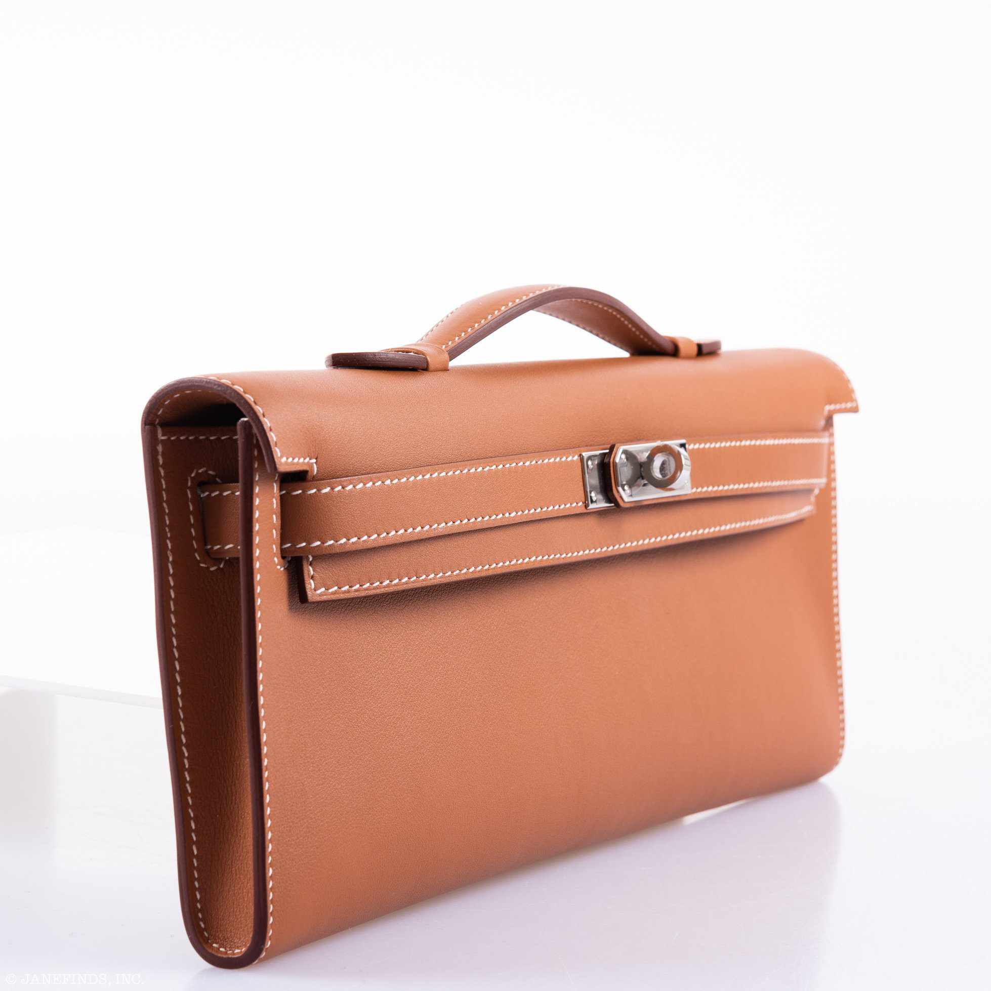 Hermès Kelly Cut Gold Swift Palladium Hardware