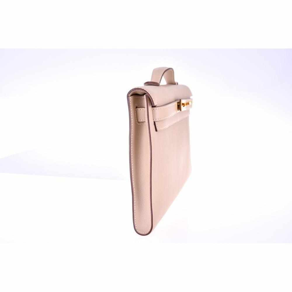 Hermès Kelly Cut Pochette Natural Swift Gold Hardware