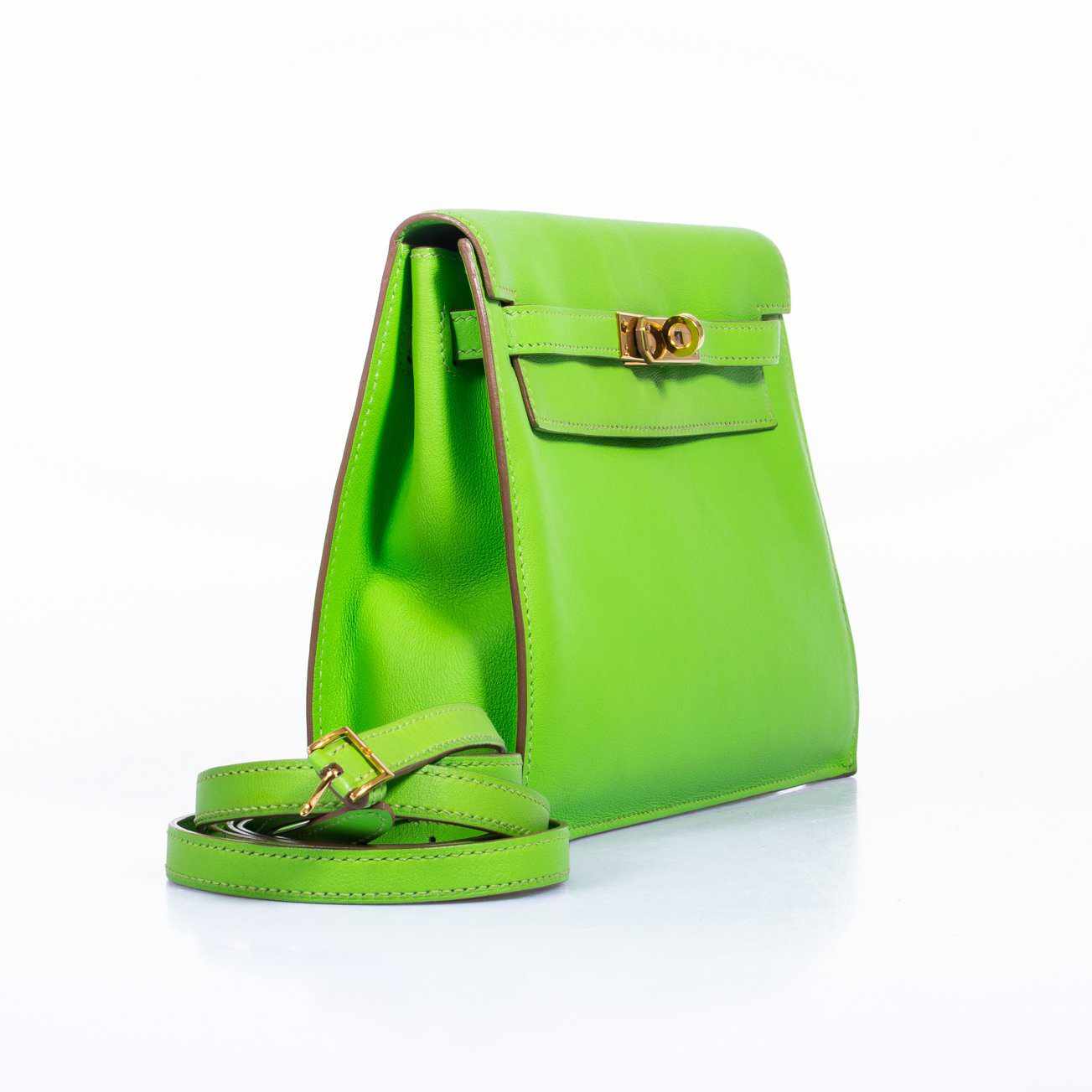 Hermès Kelly Danse Apple Green Swift Gold Hardware