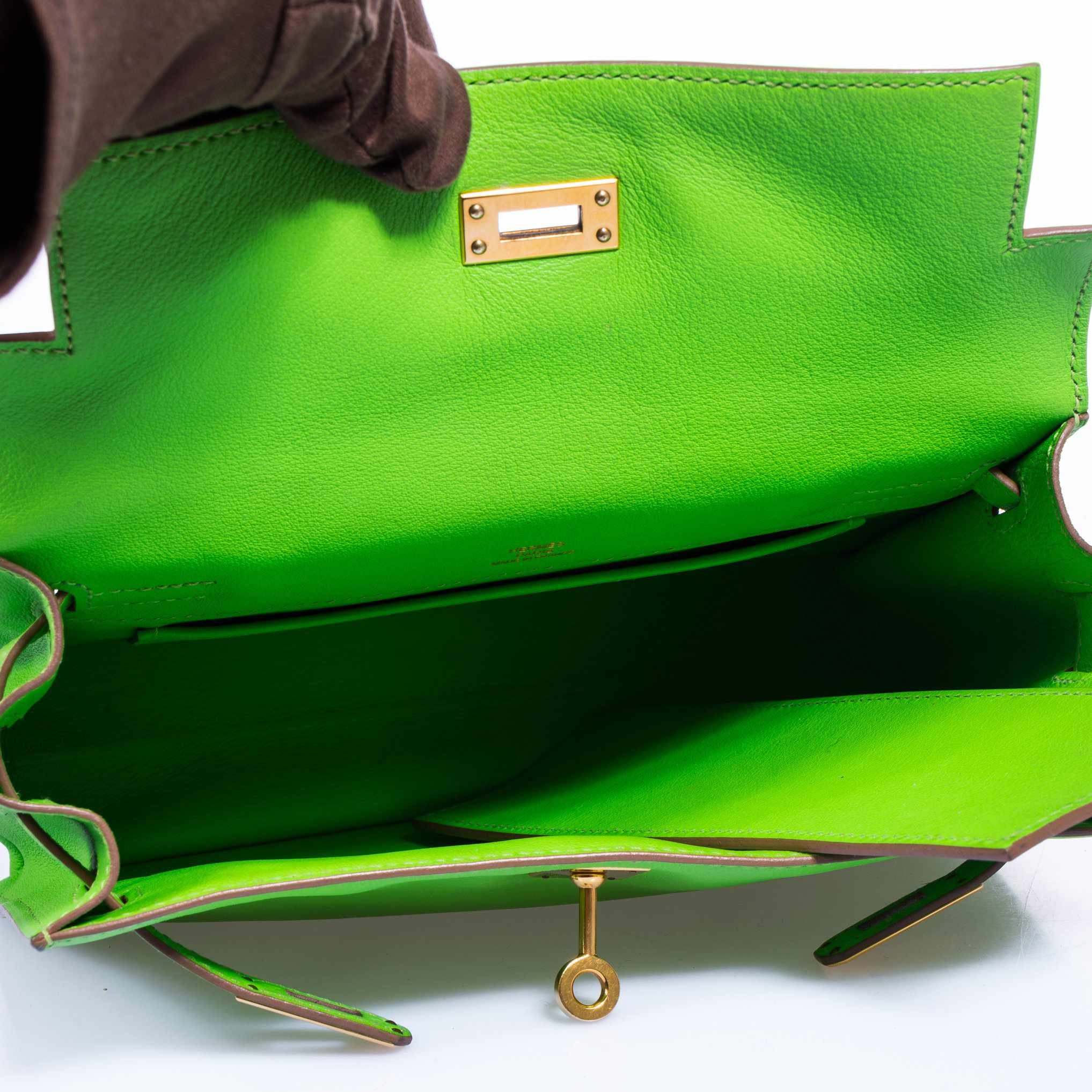 Hermès Kelly Danse Apple Green Swift Gold Hardware