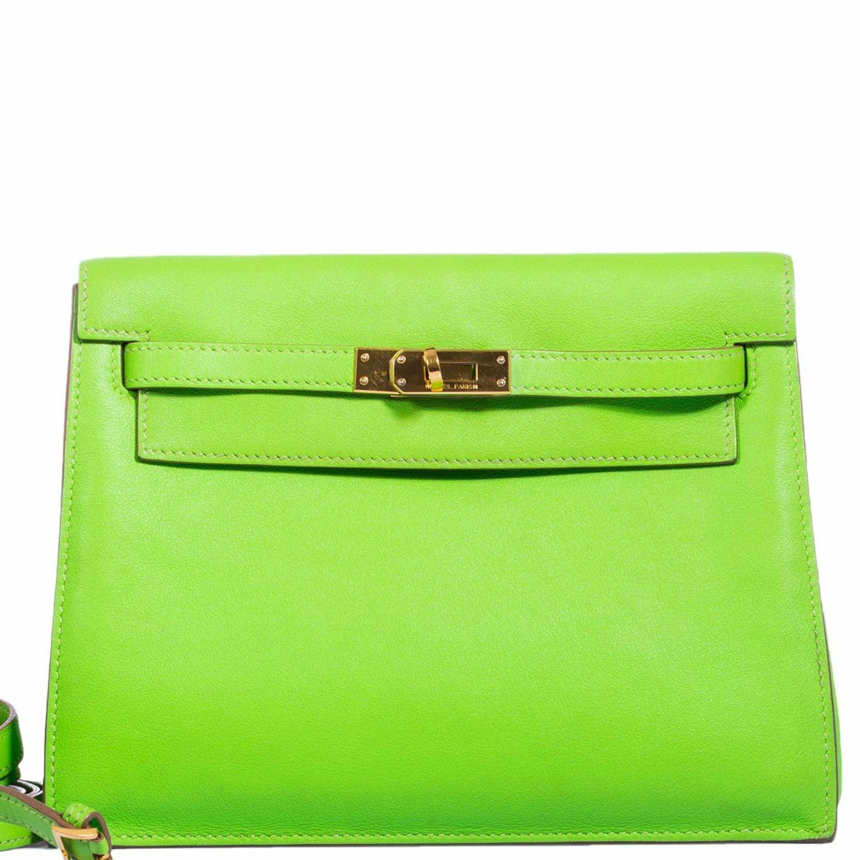Hermes Apple Green Swift Leather Palladium Hardware Birkin 25 Bag Hermes