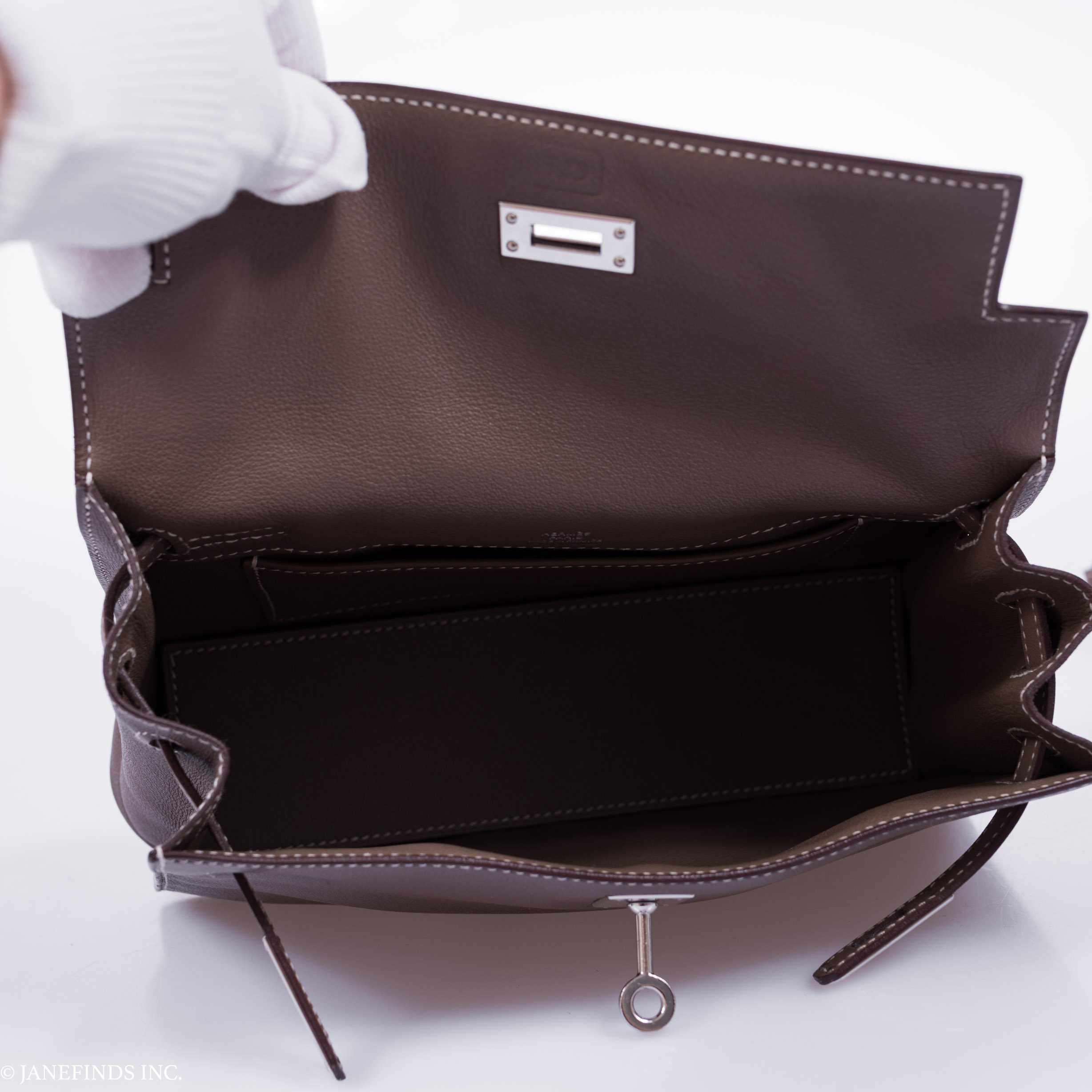 Hermès Kelly Danse Etoupe Swift Palladium Hardware