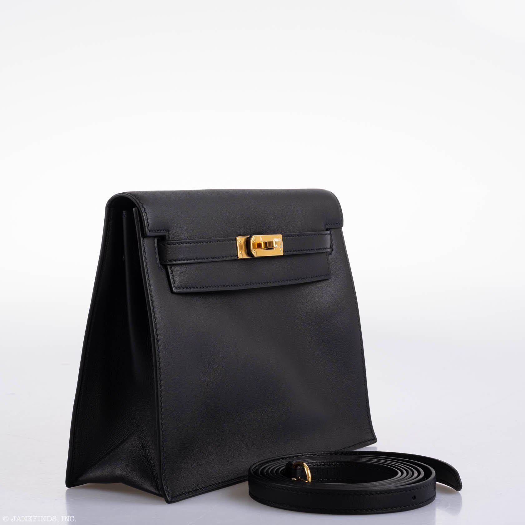 Hermès Kelly Danse II Black Swift with Gold Hardware - 2020, Y